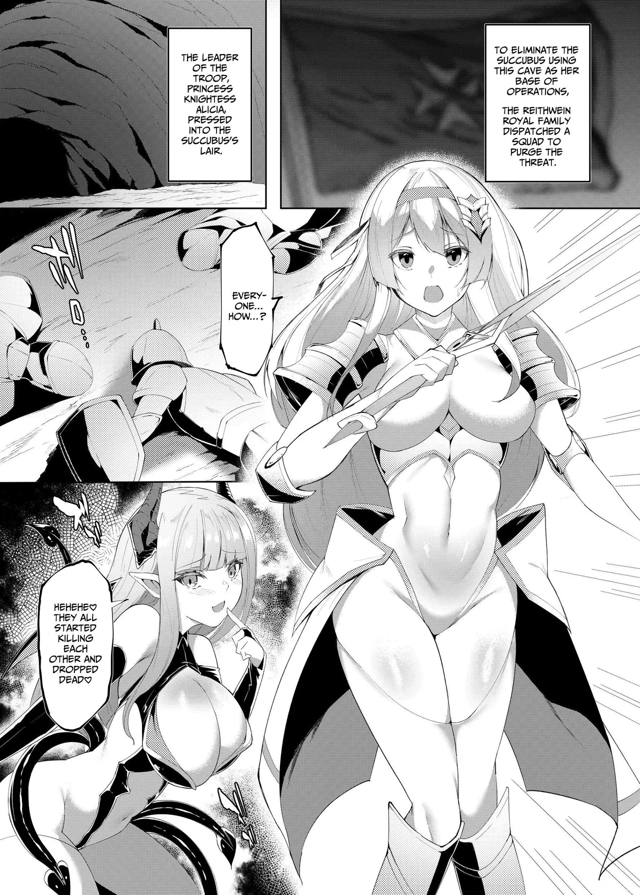 Princess Fetishism ―A story of a princess knight whose feet and armpit are trained by a demon and becomes a perverted demon.― page 2 full