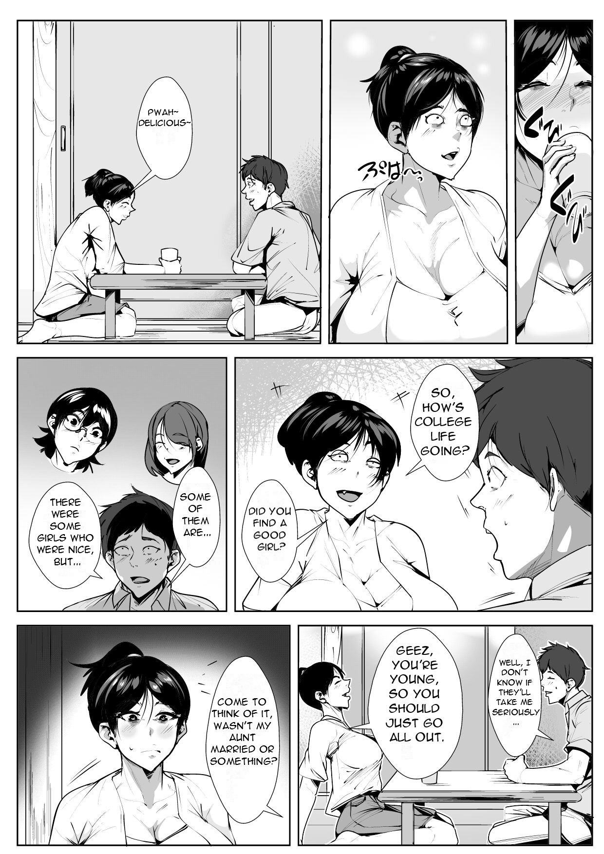 Ecchi na Obasan no Ie ni Itoko ga Geshukushi ni Kitara - When a Nephew Comes to Stay at His Naughty Aunt's House... page 6 full