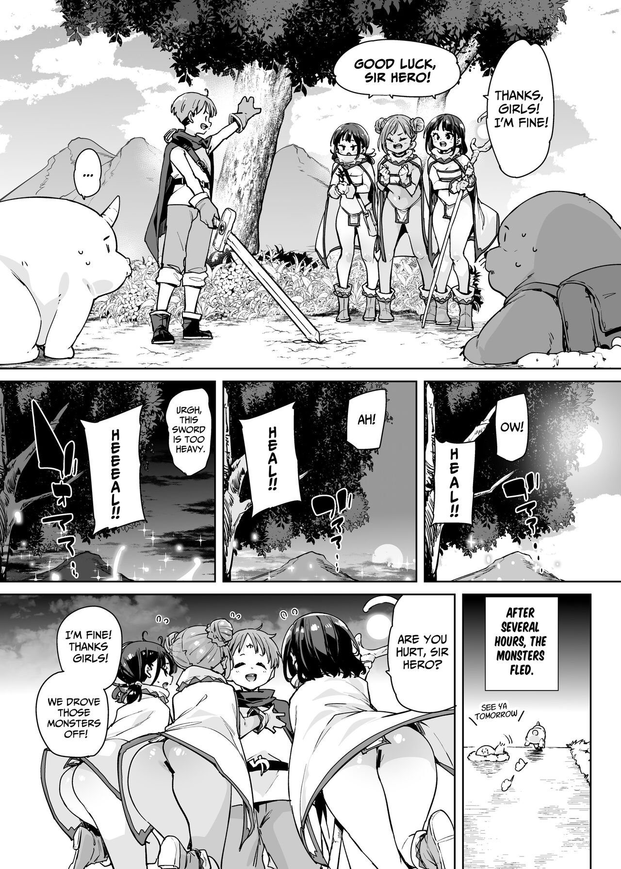 Do H Shiro Mahoutsukai Sannin Tsurete Tabi ga Shitai - Three Ecchi Healer With Me | I Want To Adventure With Three Hentai White Mages!! page 4 full