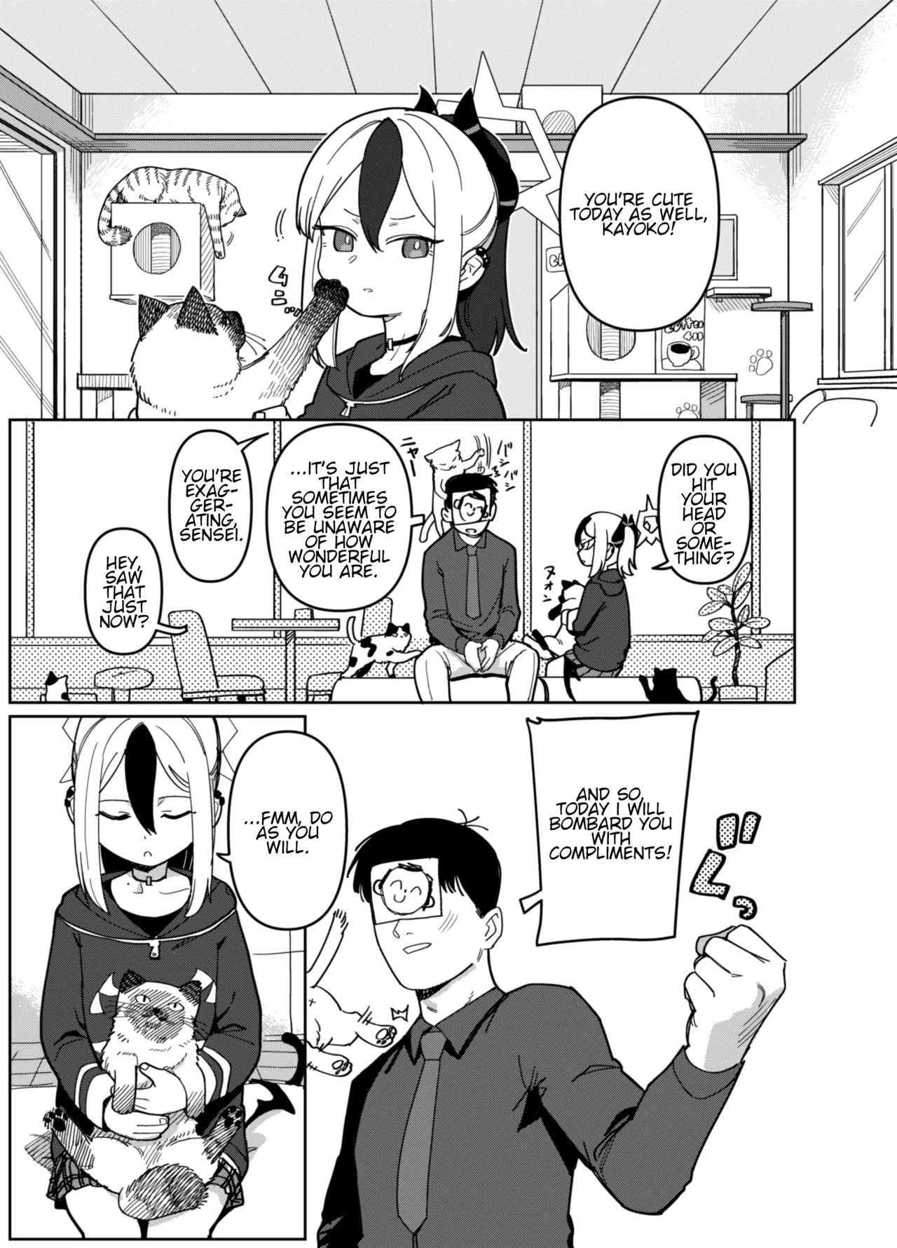 Onikata Kayoko wa Me o Sorasanai - Onikata Kayoko doesn't look away She just keep staring at me... page 3 full