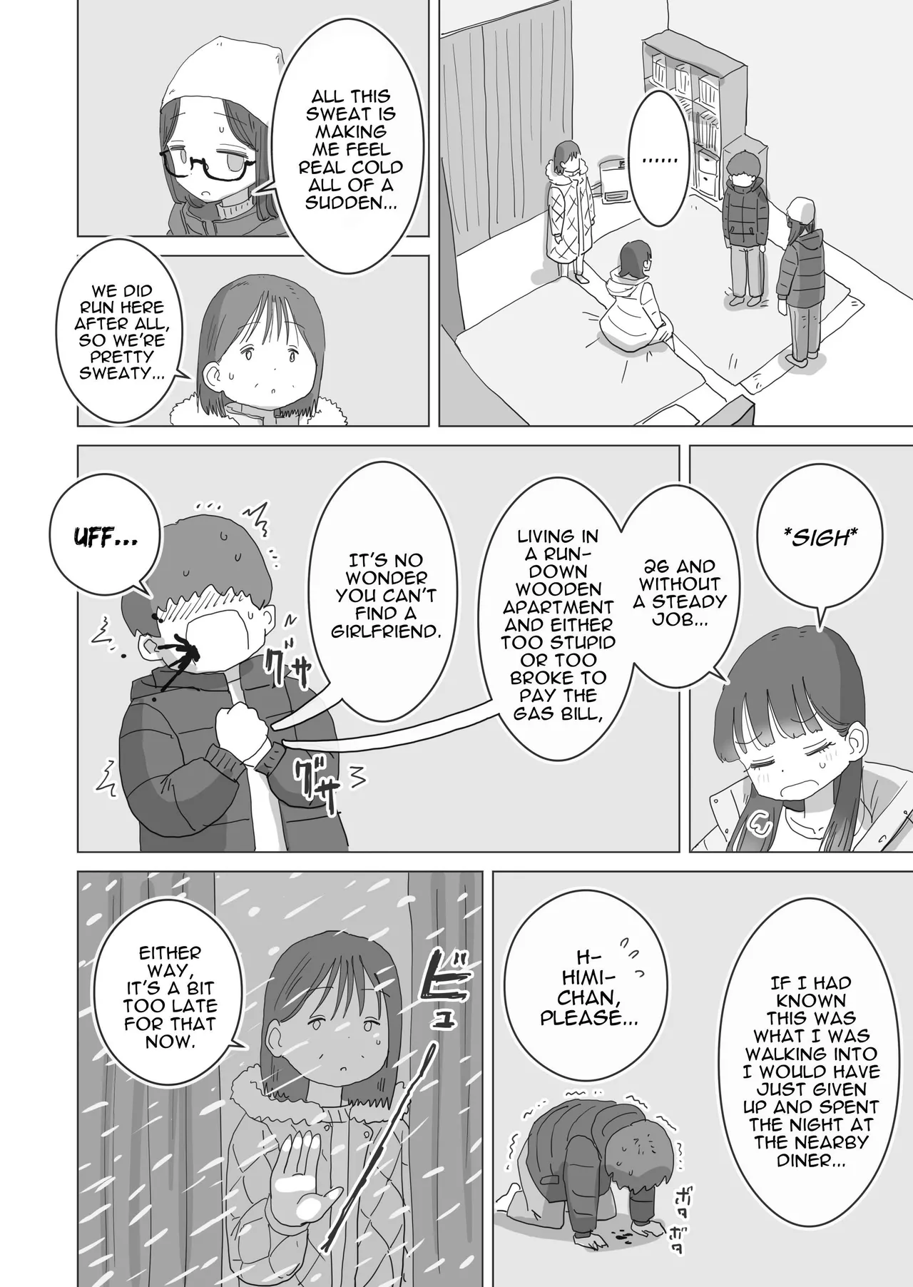 Aru Ooyuki no Tsumetai Yoru Boku no Ie no Futon no Naka de Beit-saki no Onnanoko-tachi ga Naisho de Micchaku Atatame Ecchi Shite Kureta. | One Cold Snowy Night, My Colleague Secretly Had Intimate Warm-up Sex With Me Under The Bed Sheets. page 9 full