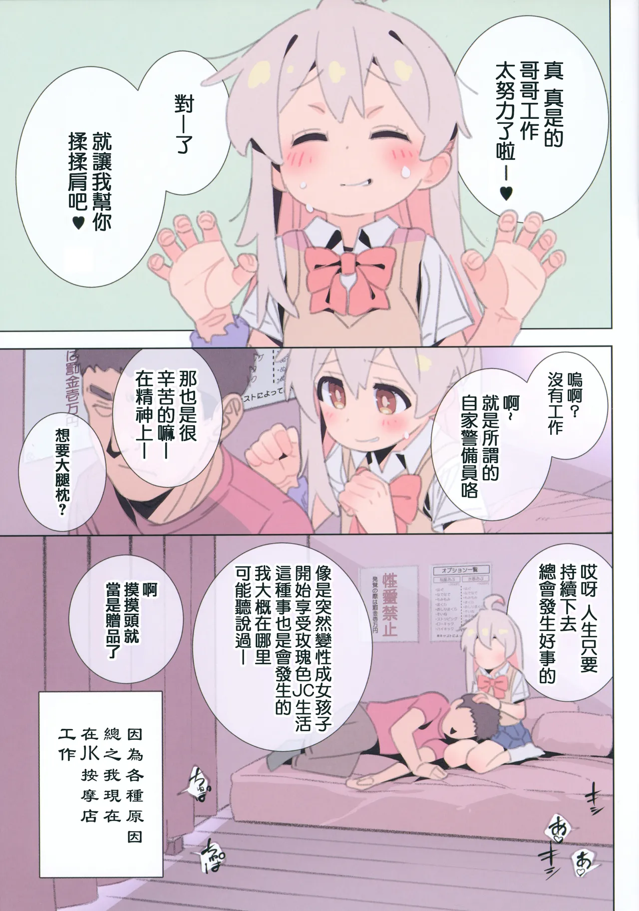 Hataraku Onii-chan JK Refle to Honban Kinshi | 工作吧哥哥 JK按摩与性爱禁止 page 6 full
