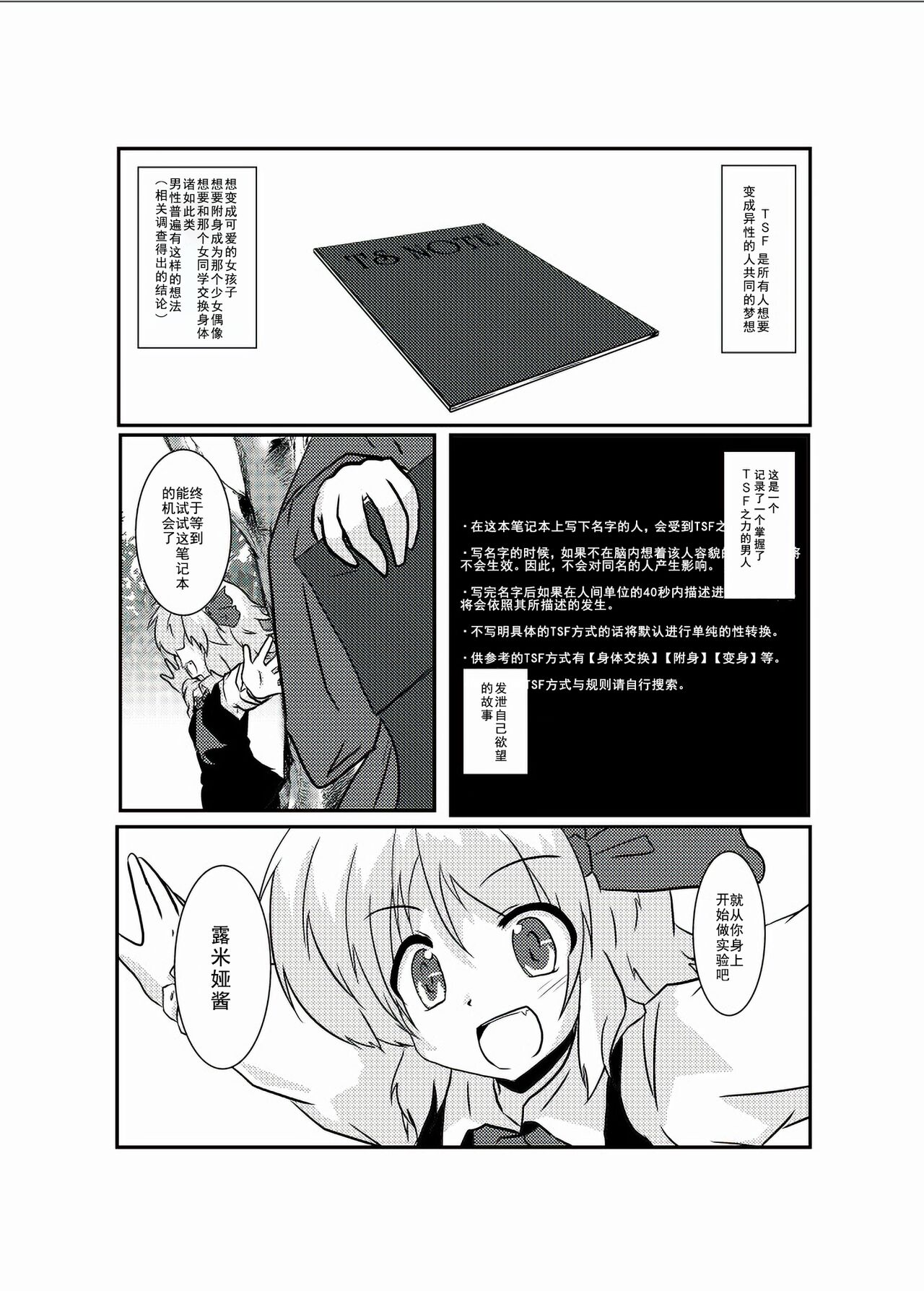 Touhou TS Monogatari ~Rumia Hen~ | 東方TS物語 ~露米娅編~ page 4 full