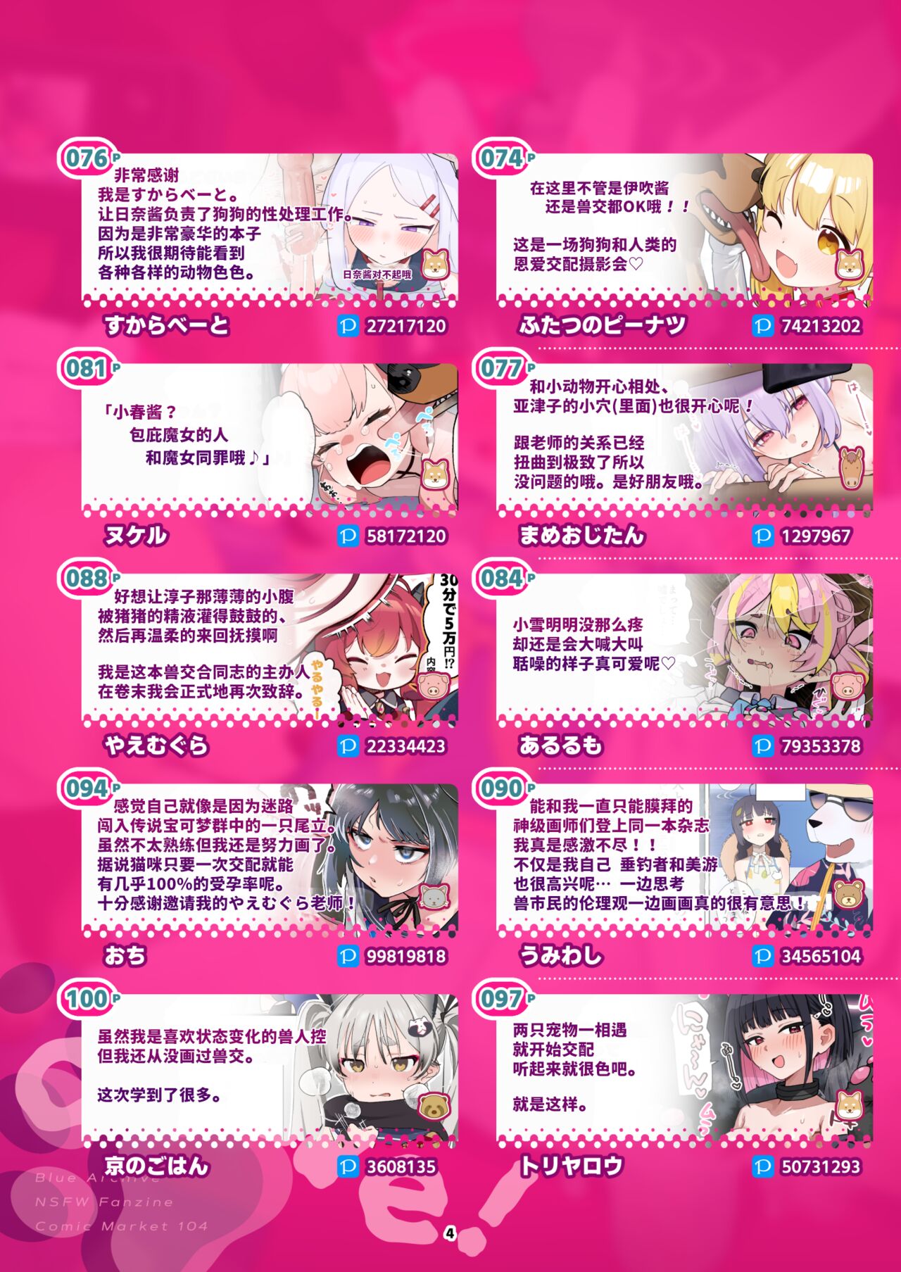 ブルアカ獣姦合同誌 Sow do on me! vol.1 page 4 full