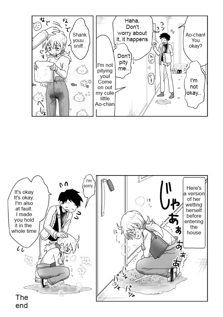 Otoile Gaman Dekinakute Naiteru Ao-chan mo Kawaii yo! Crying because she can't stand the toilet Ao-chan is very cute. page 4 full