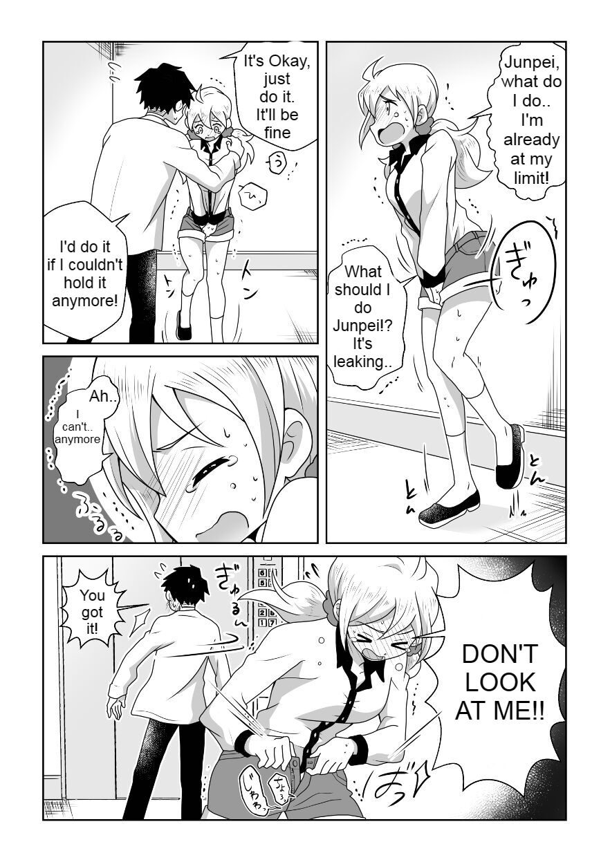 Otoile Gaman Dekinakute Naiteru Ao-chan mo Kawaii yo! Crying because she can't stand the toilet Ao-chan is very cute. page 7 full