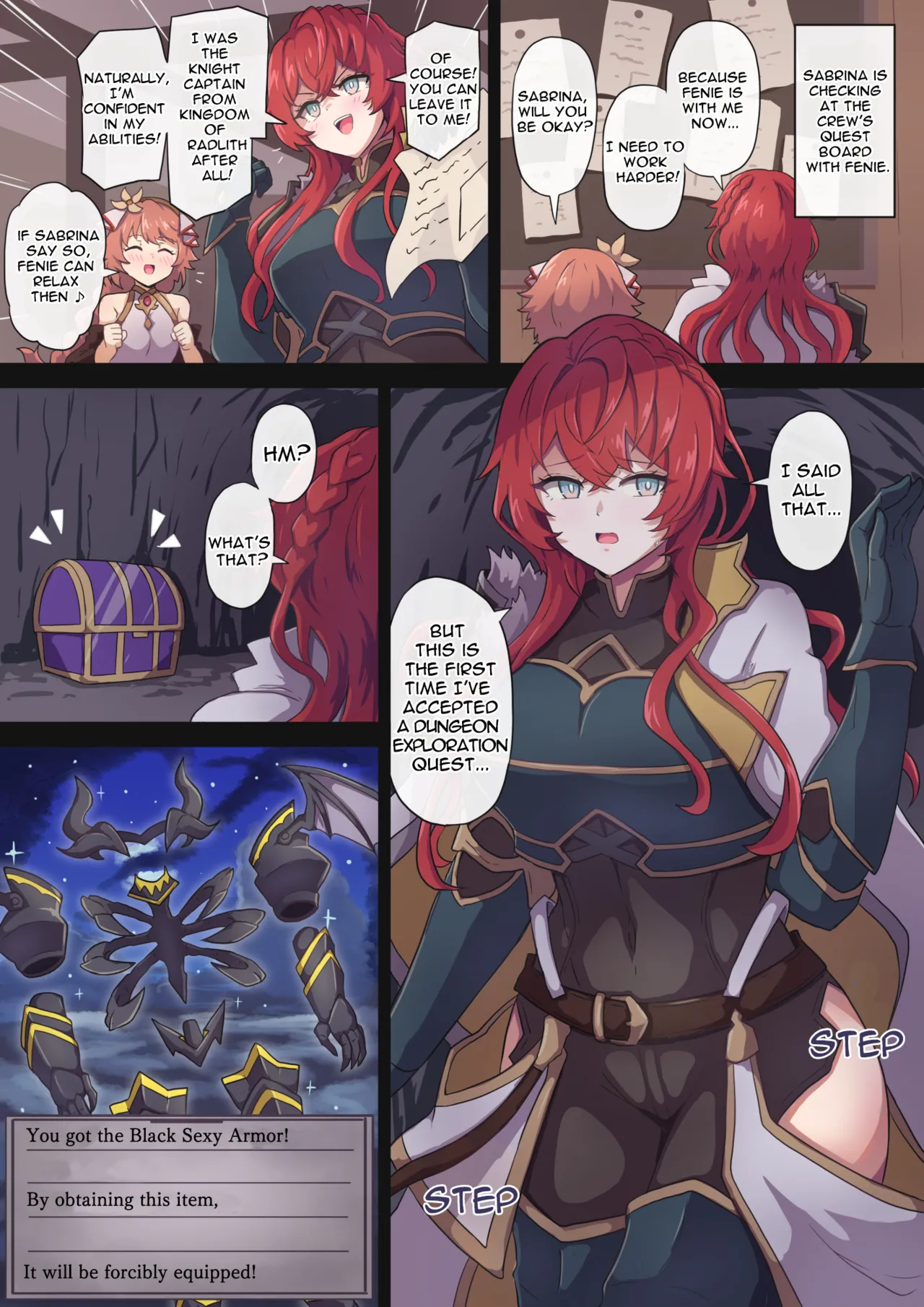 Ecchi na Yoroi wo Kyōsei Sōchakusareru Saburina | Sabrina is Forced to Wear Sexy Armor page 1 full