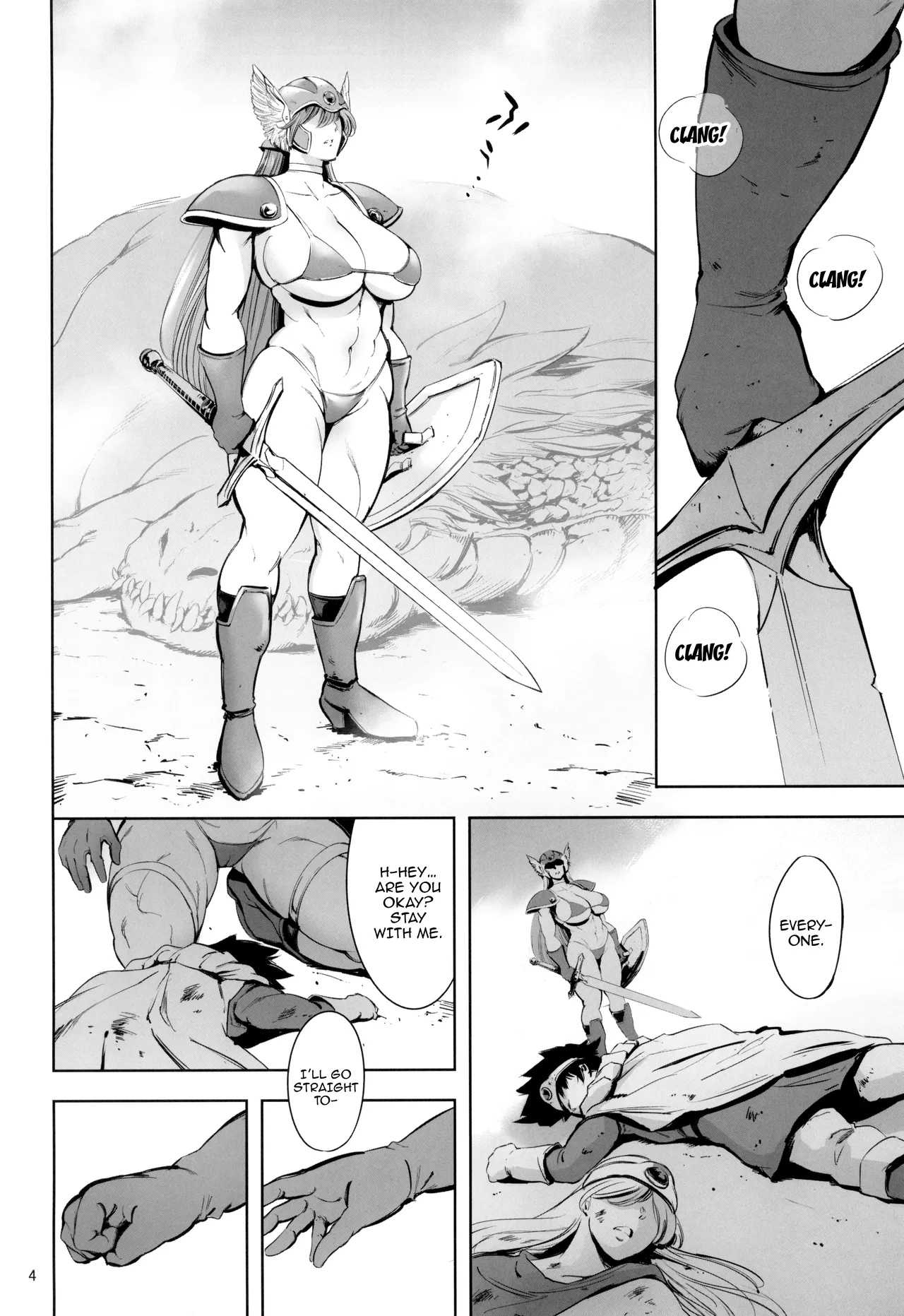 Geneki Onna Senshi to Yareru Sabaku no Kuni no Yoru no Yado / The Nightly Establishment In a Desert Country Where You Can Fuck An Active Female Warrior page 4 full