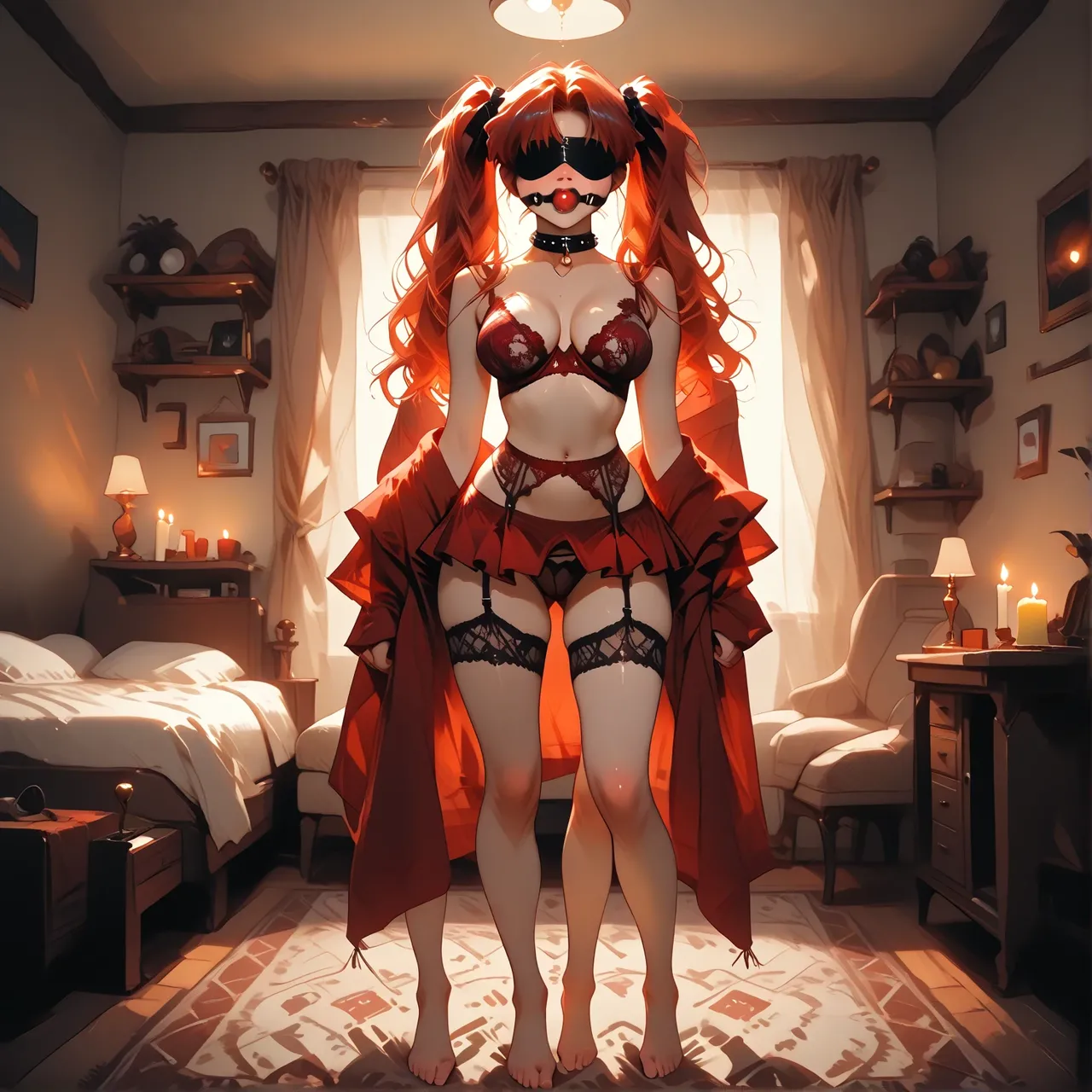 Redhead Red lingerie MMF Threesome groupsex page 5 full