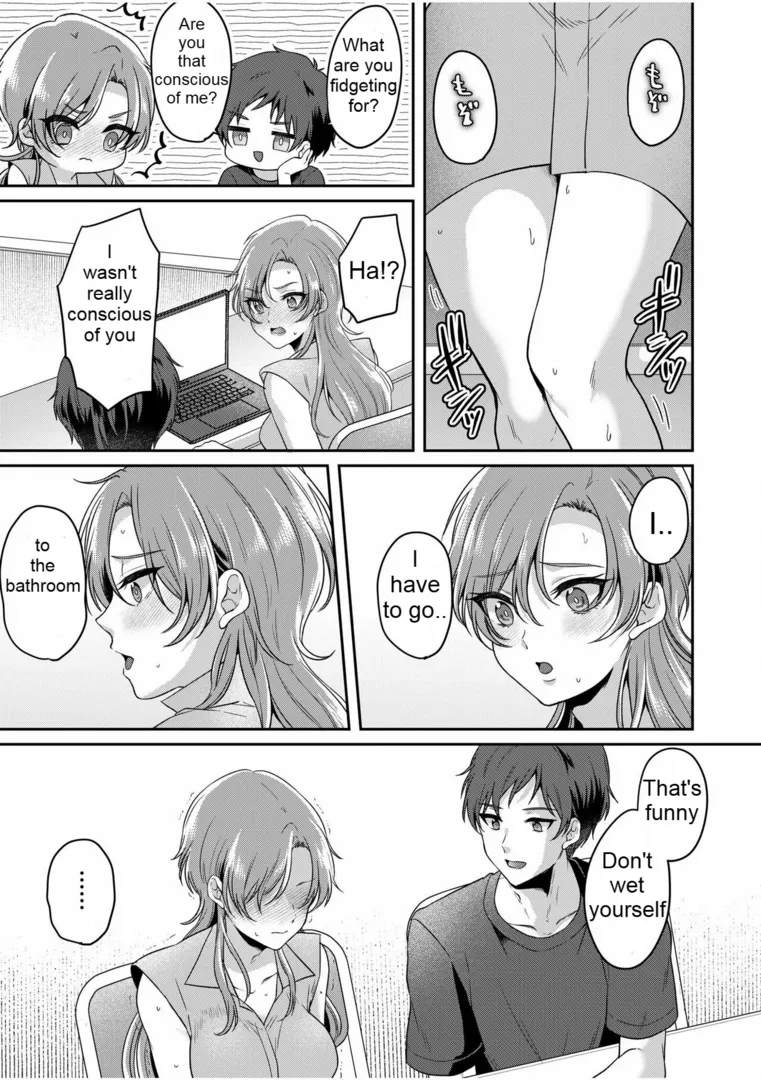 Girl pees in a bottle in front of a boy page 2 full