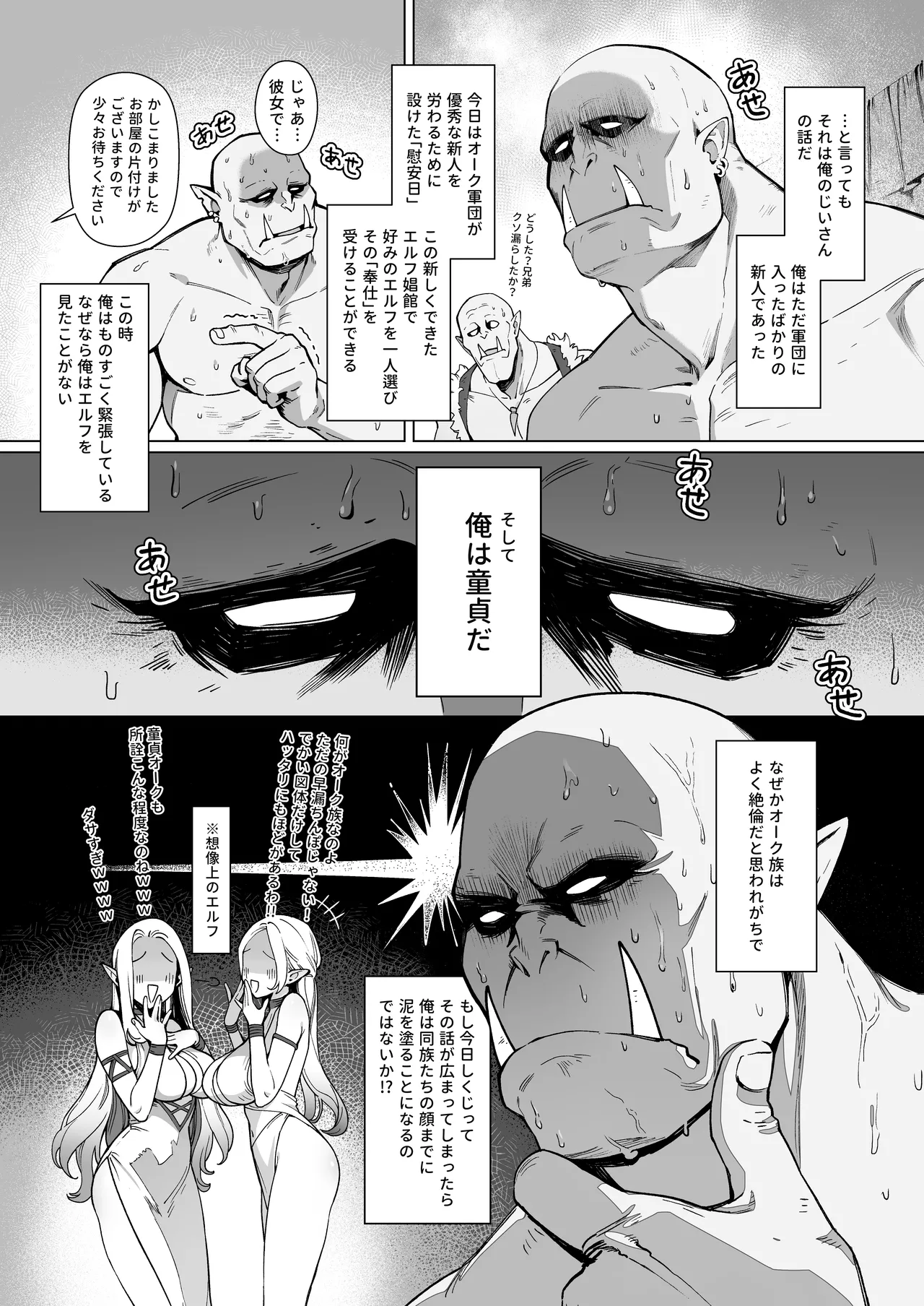 妖精娼館 3号室レイシー ~黒肌エルフを指名した童貞オーク~ page 3 full
