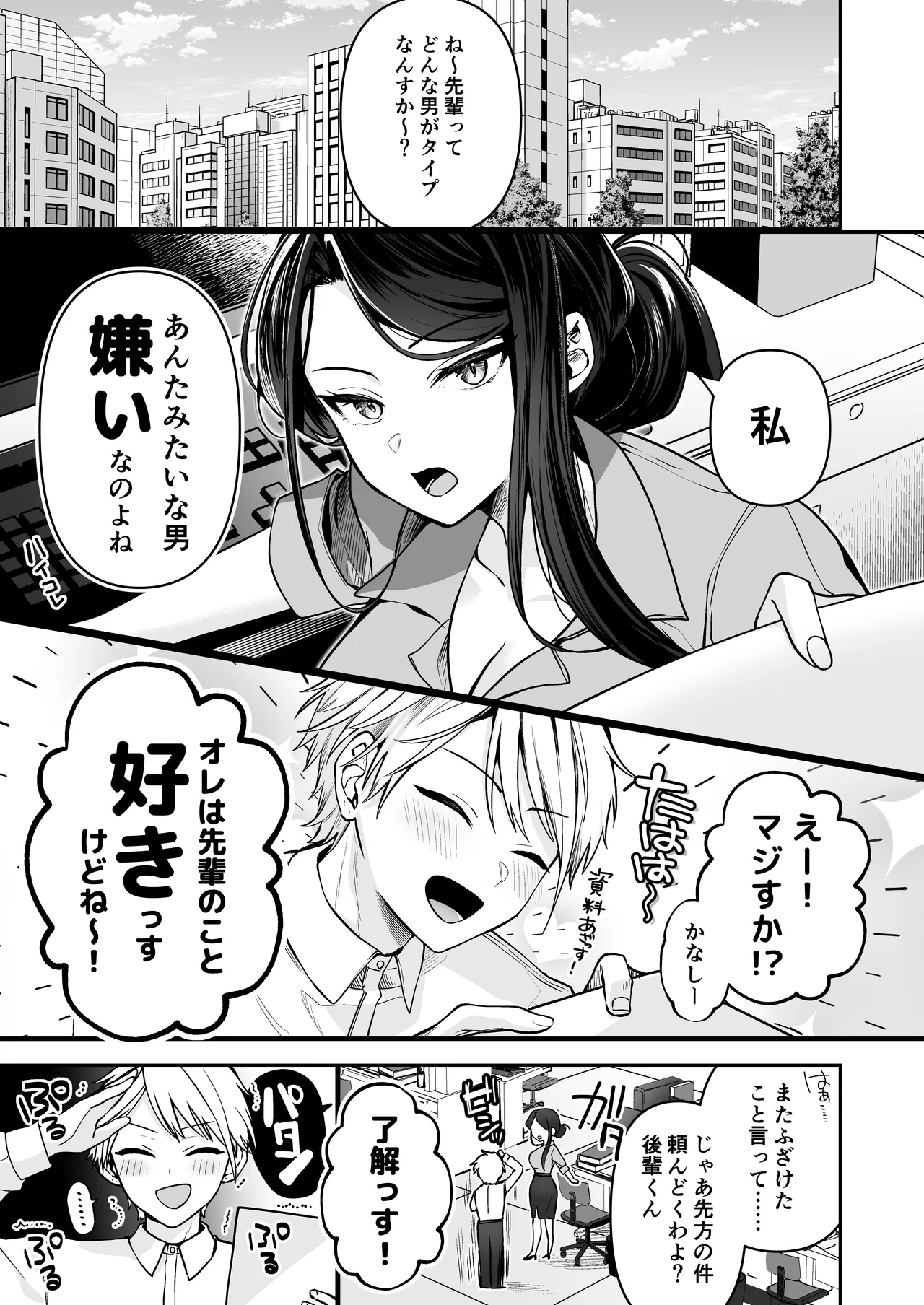 デカ女上司と元チャラ男の後輩くん ＃1 Hentai - Raw  4