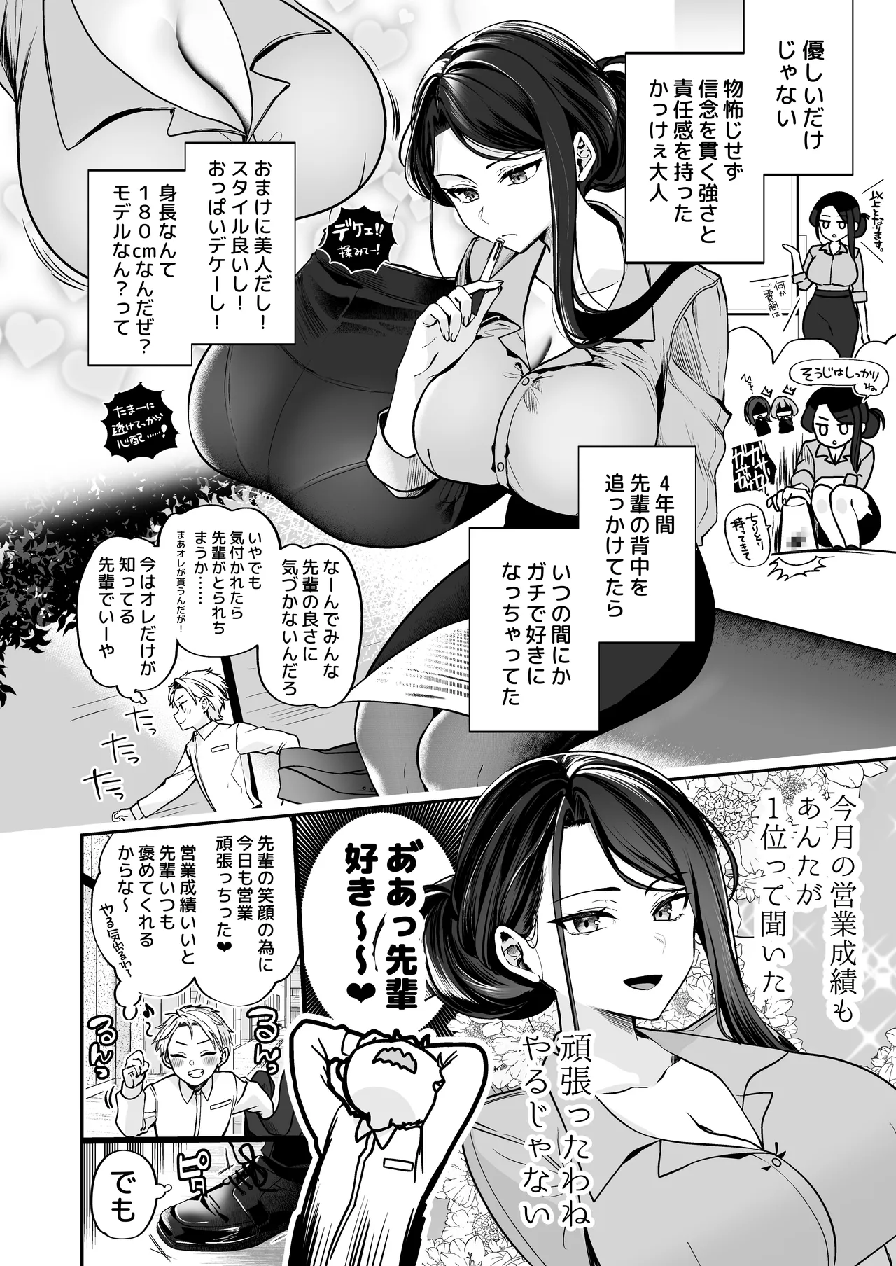 デカ女上司と元チャラ男の後輩くん ＃1 Hentai - Raw  7