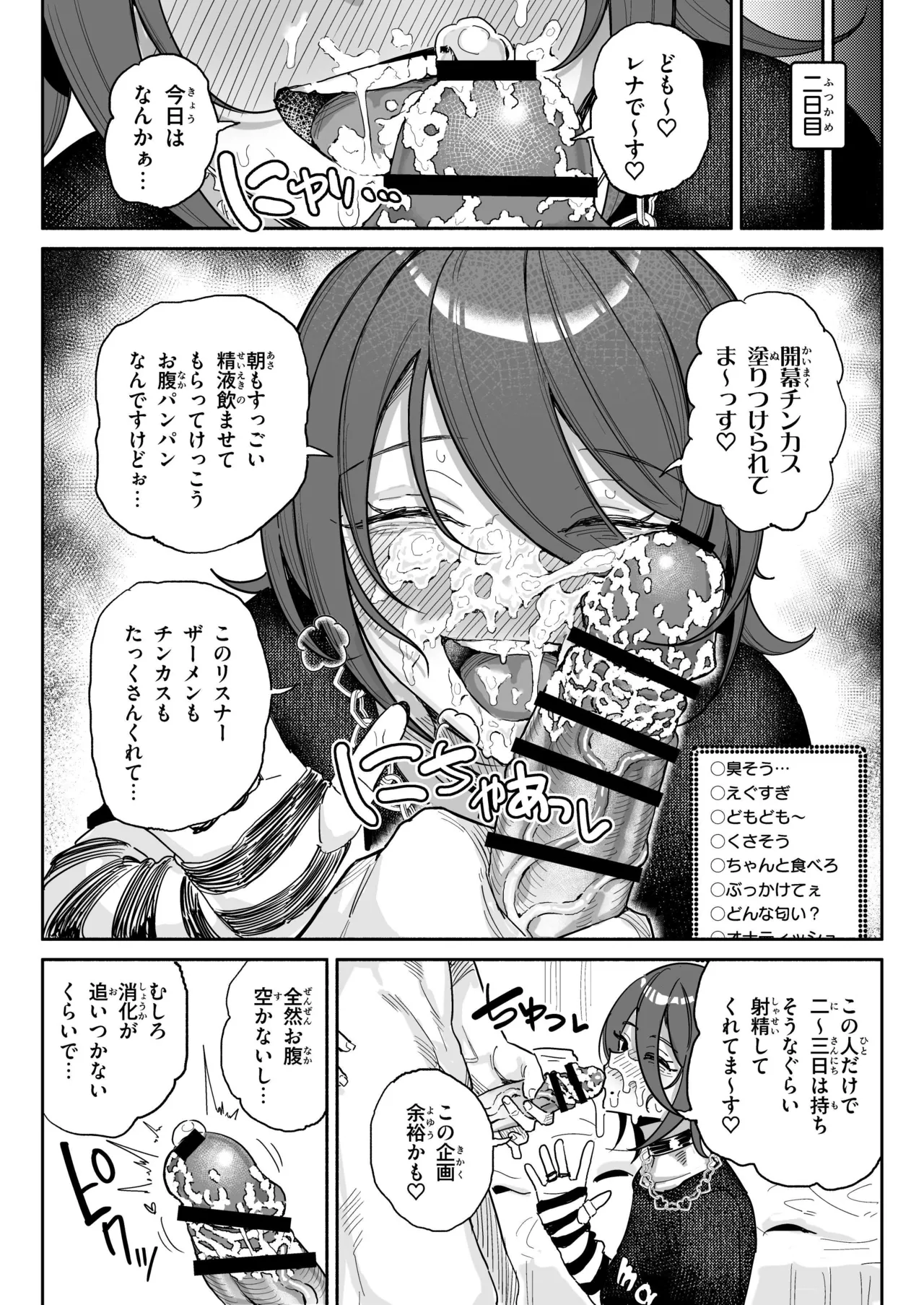 ちん嗅ぎ系配信者1週間チンカスザーメン生活 page 7 full
