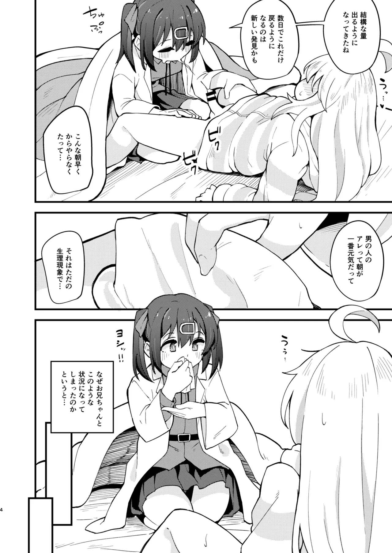 女の子に慣れすぎてしまって失われたお兄ちゃんの男の自信を取り戻すHな本 page 3 full