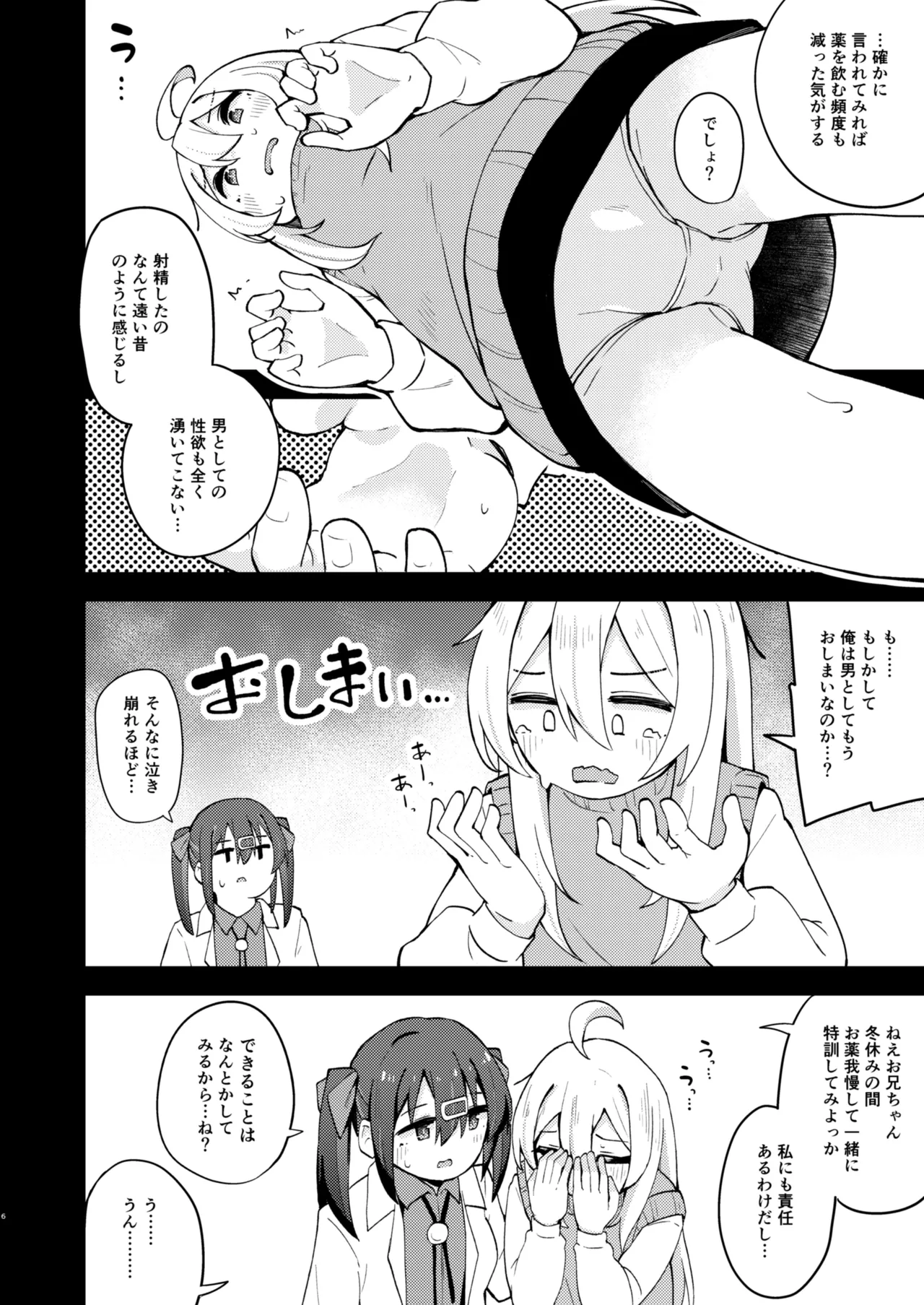 女の子に慣れすぎてしまって失われたお兄ちゃんの男の自信を取り戻すHな本 page 5 full