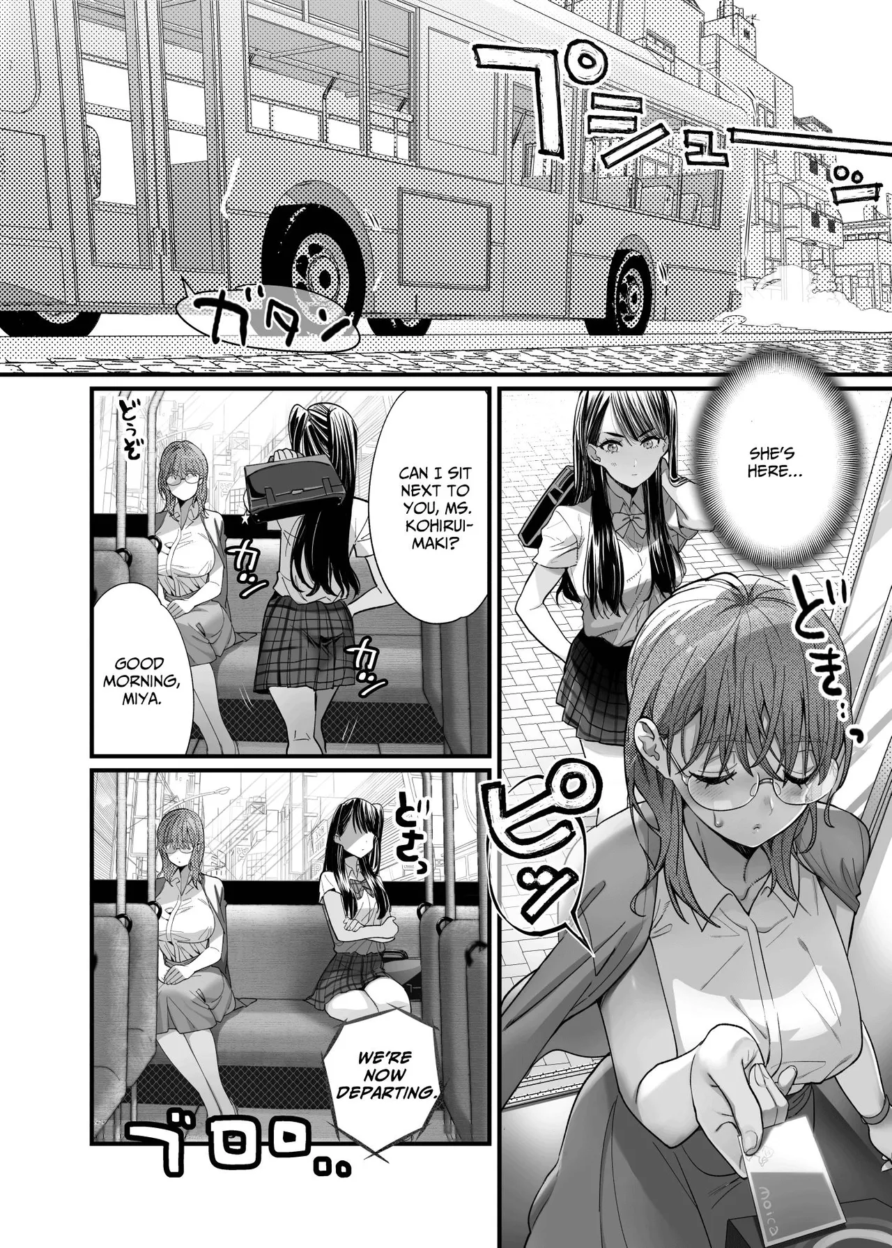 Yuri Chikubi Bus Tsuukin ~Onna Kyoushi, Buji Chikubi Ikishi Koakuma JK ni Haiboku~ | Lezzy Nipple Bus Commute ~Female Teacher Defeated By Her Devilish Student~ page 5 full