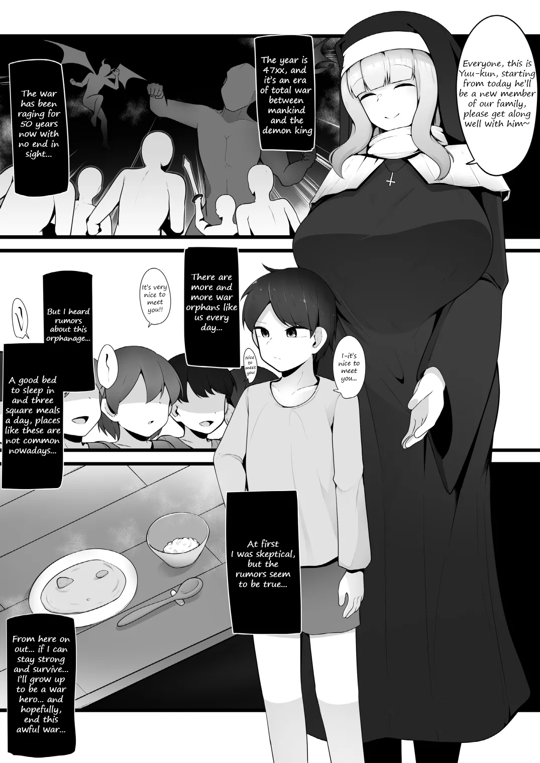 A story about a kind nun Onee-san who turns out to be a succubus, and being forced into a contract with her after discovering her secret page 2 full