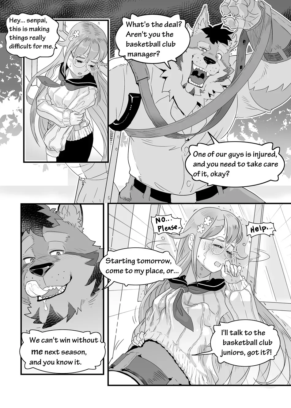 Bully Senpai and Student Discipline Officer page 4 full