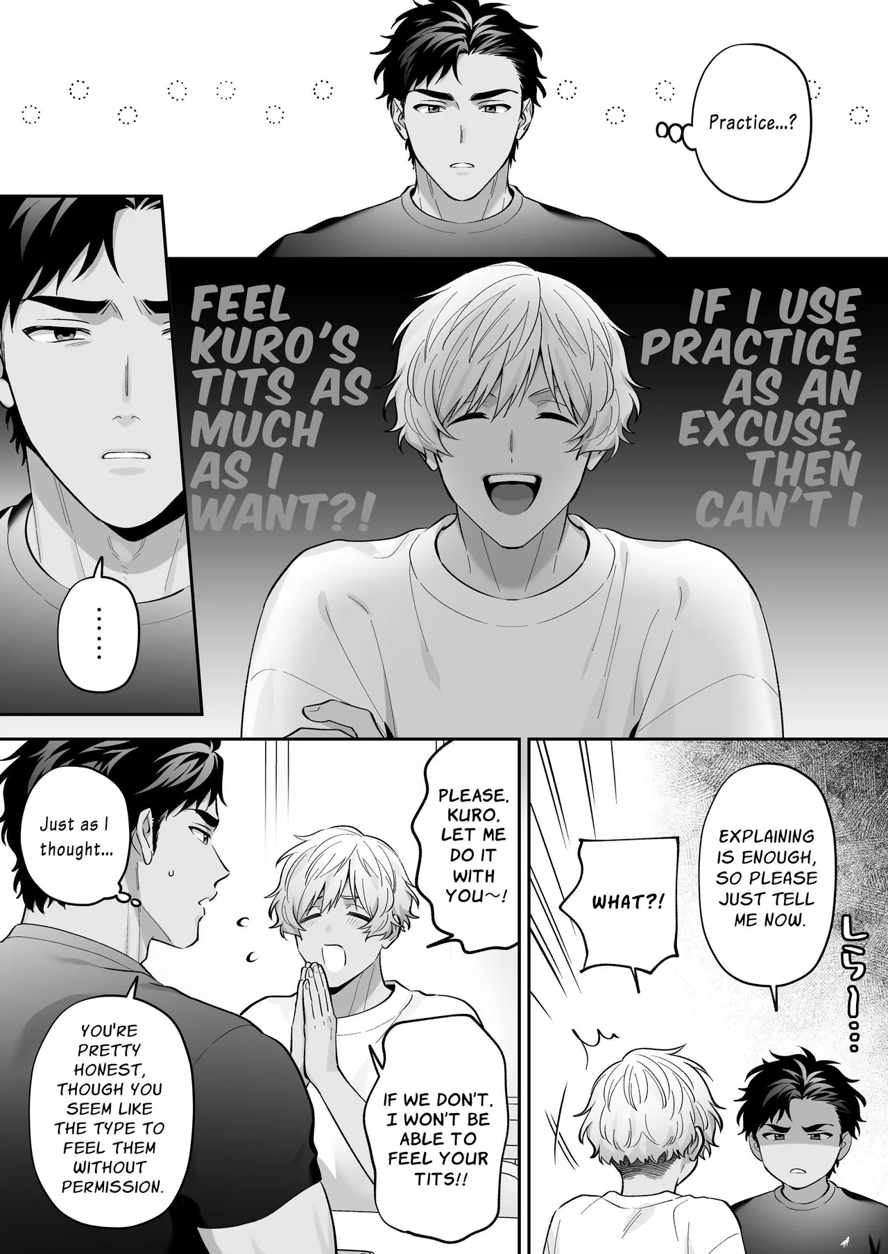 Shiro-Kuro Sex: ~Two Bottoms Tried Clothed Sex~ page 10 full