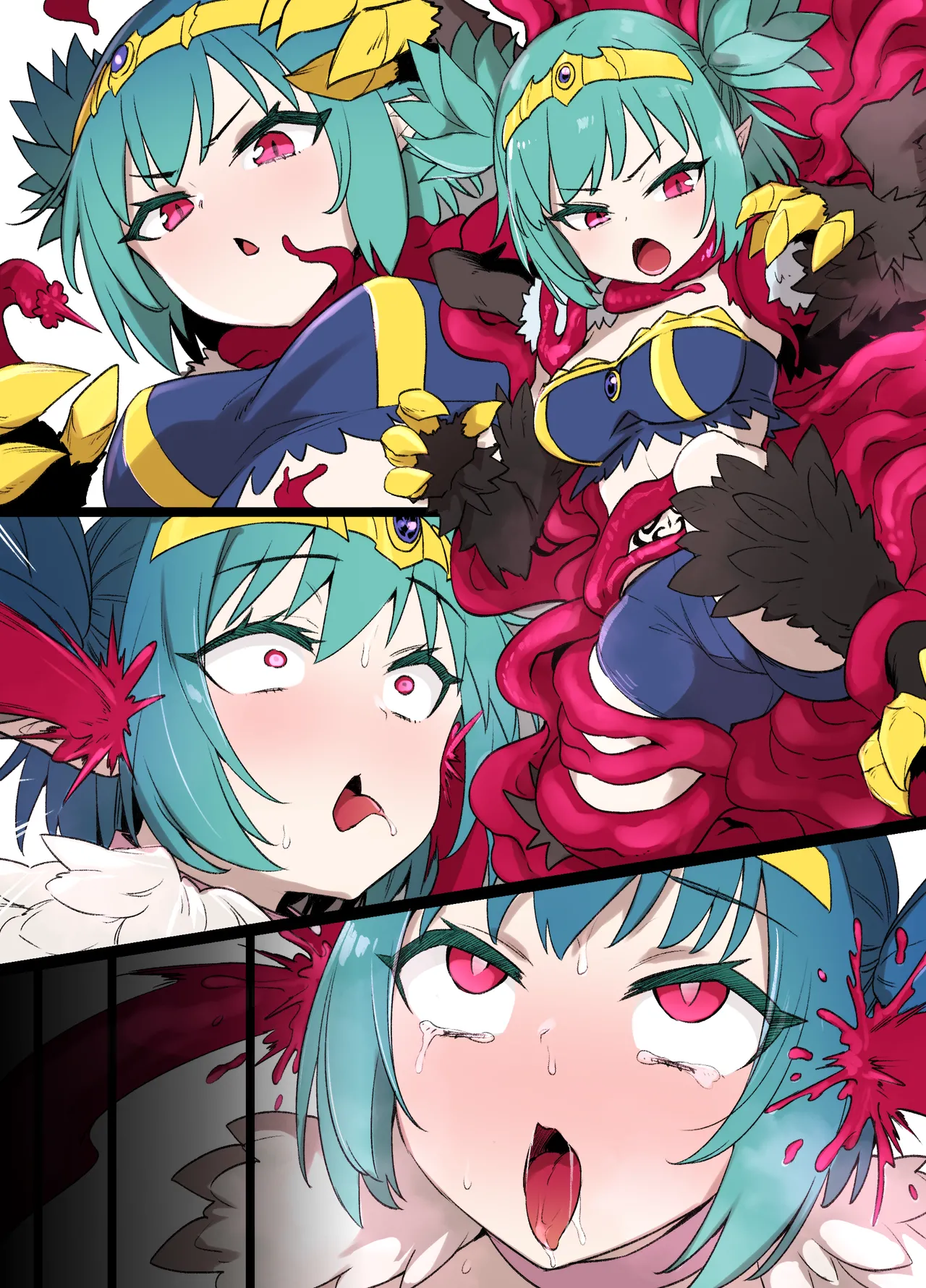 ハーピー触手姦MC漫画 ※モンスター娘洗脳 page 4 full