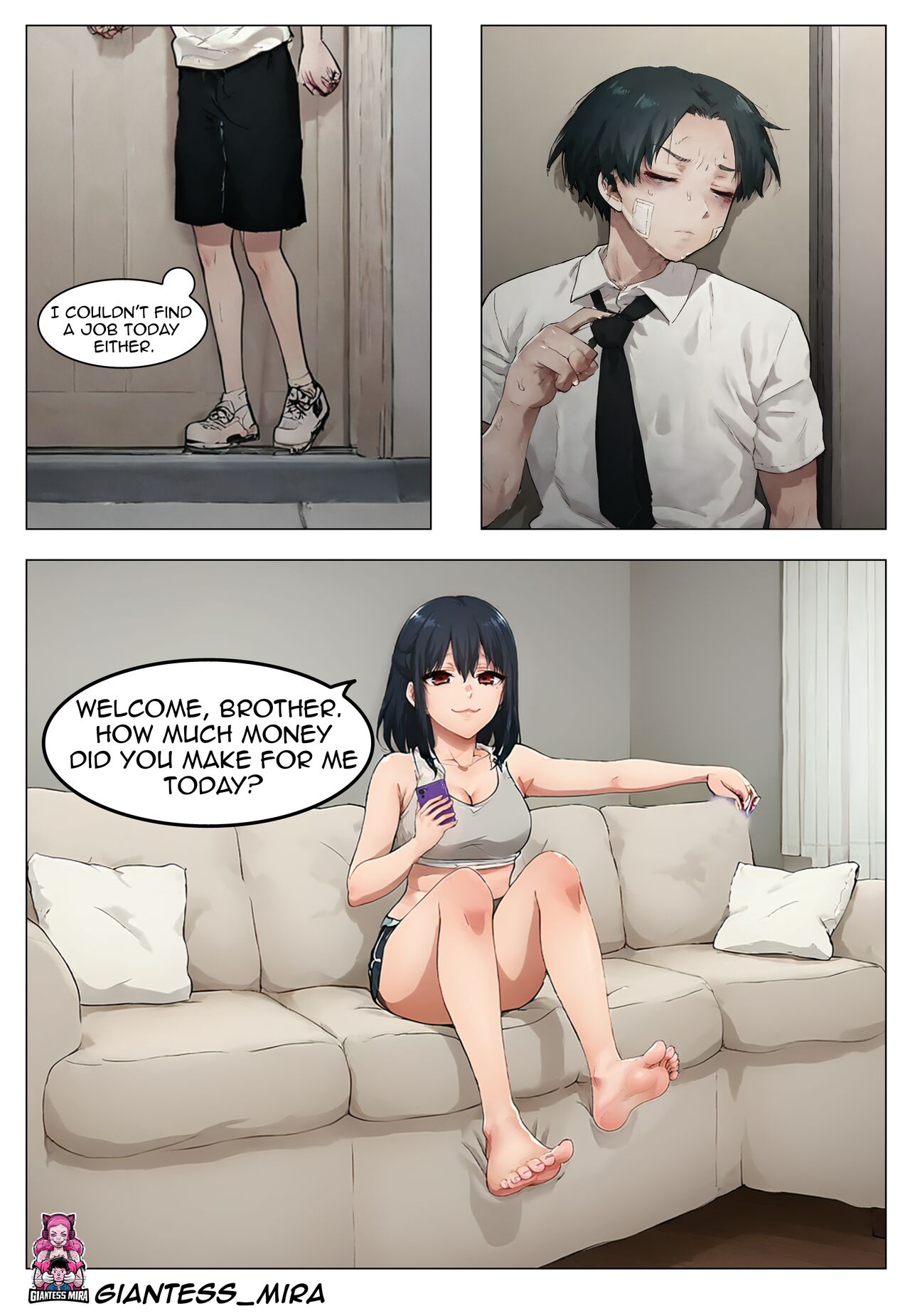 Under Little Sister's Foot page 2 full