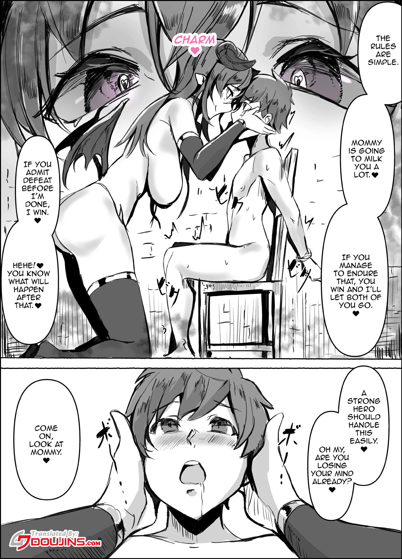 Succubus Mama no Sakusei Gaman Game de Uragiri Maso Ochi Shasei Shichau Ohanashi page 4 full