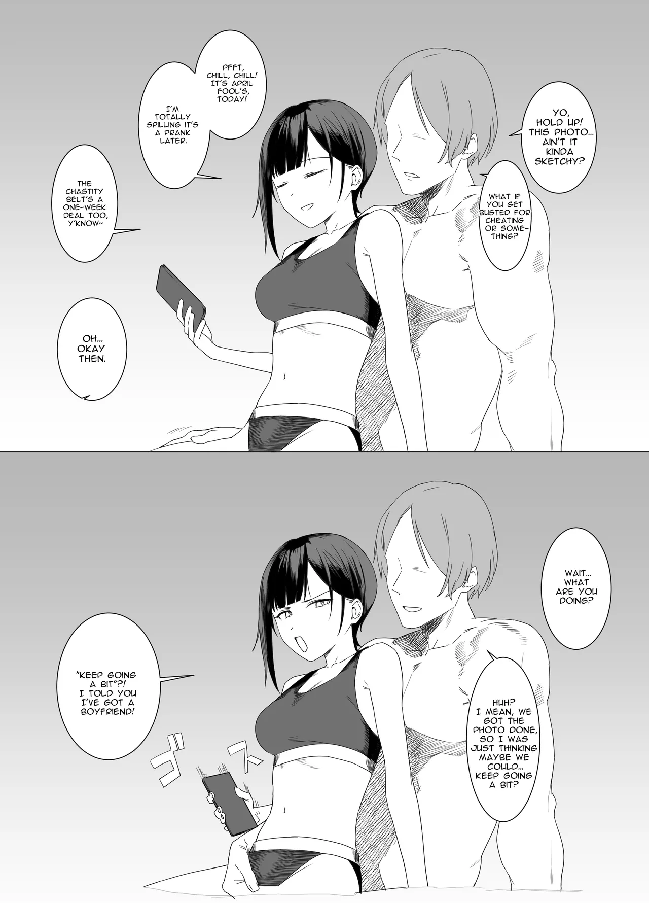 Intending to Control His Ejaculation with a Chastity Belt and Fake an NTR Prank on April Fool’s, the Mischievous Girlfriend Gets Overwhelmed by Her Partner’s Skills, Turning the Lie into Reality page 10 full