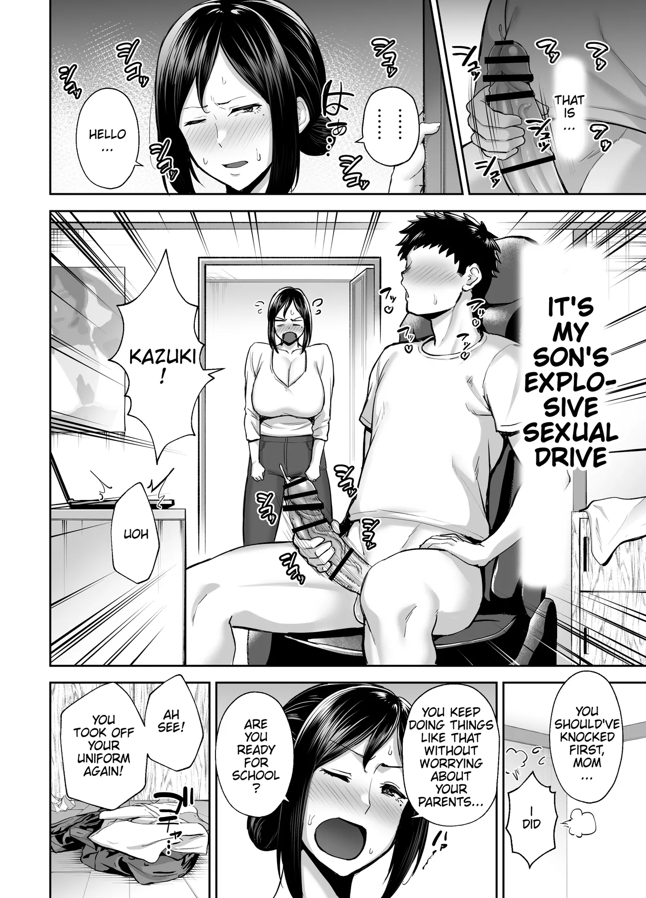 The Closest And Most Erotic Woman To Me Is My Big Breasted Mama Miyuki ~I'm A Mother But I'm Having Trouble Masturbating My Stupid Son~[English] Hentai - Raw  3