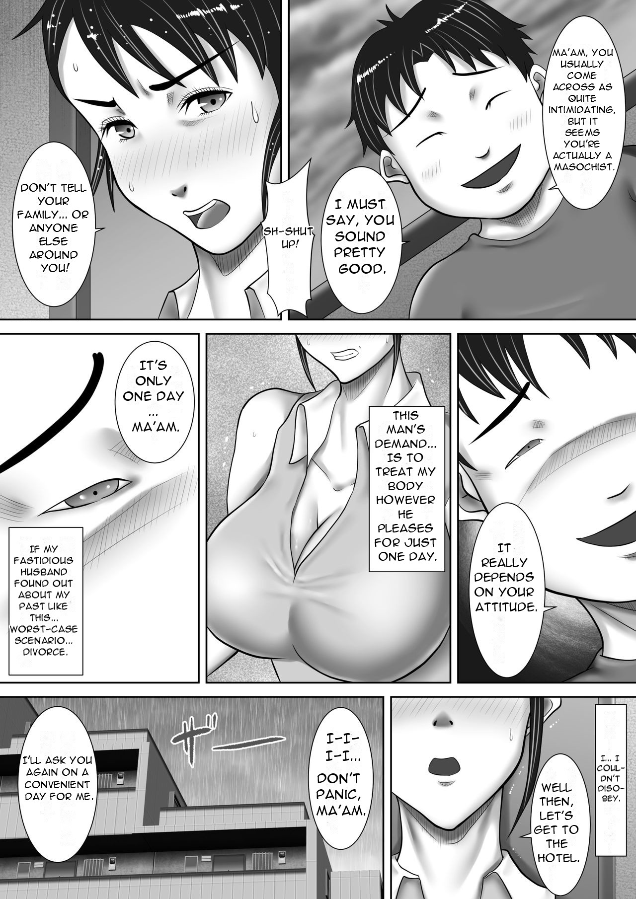 Jitaku de Netorareta Kachiki na Hitozuma ~Kazoku ni Kakurete Rinjin ni Choukyou Sareru Onna~ A strong-willed housewife is cuckolded at home... page 5 full