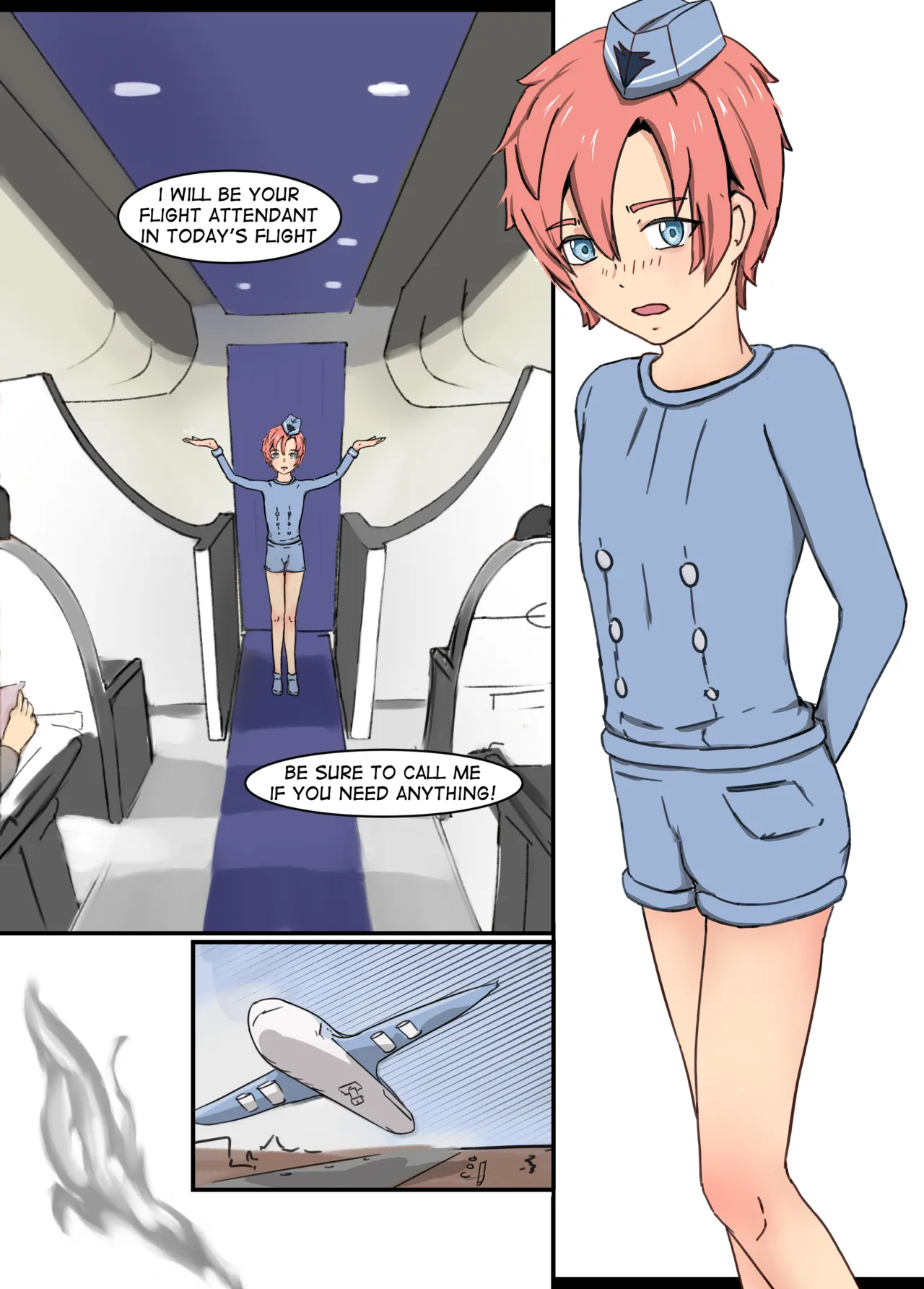 Elliot the flight attendant chapters 1-3 page 3 full