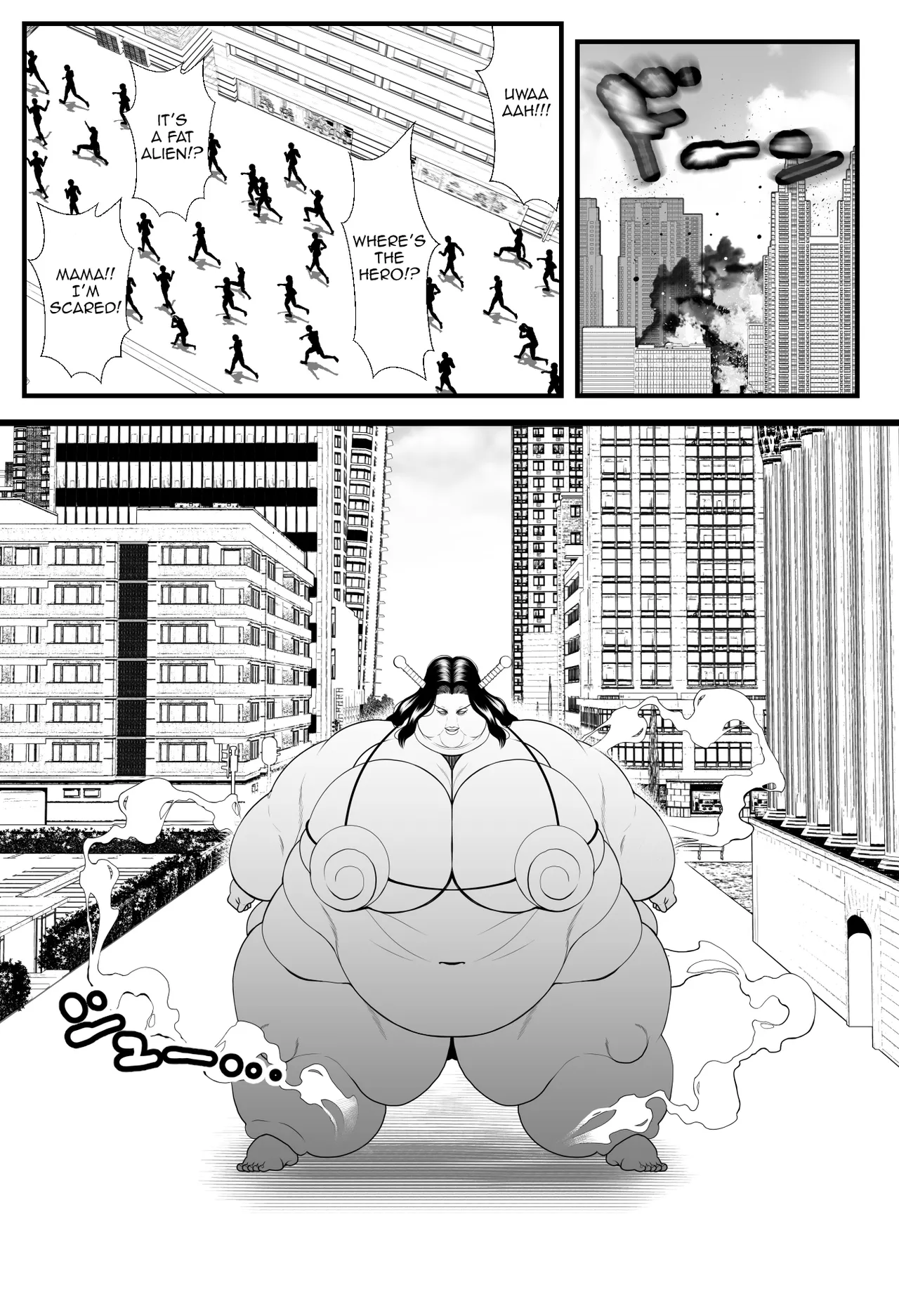 Alien Fatfat VS Superheroine page 2 full