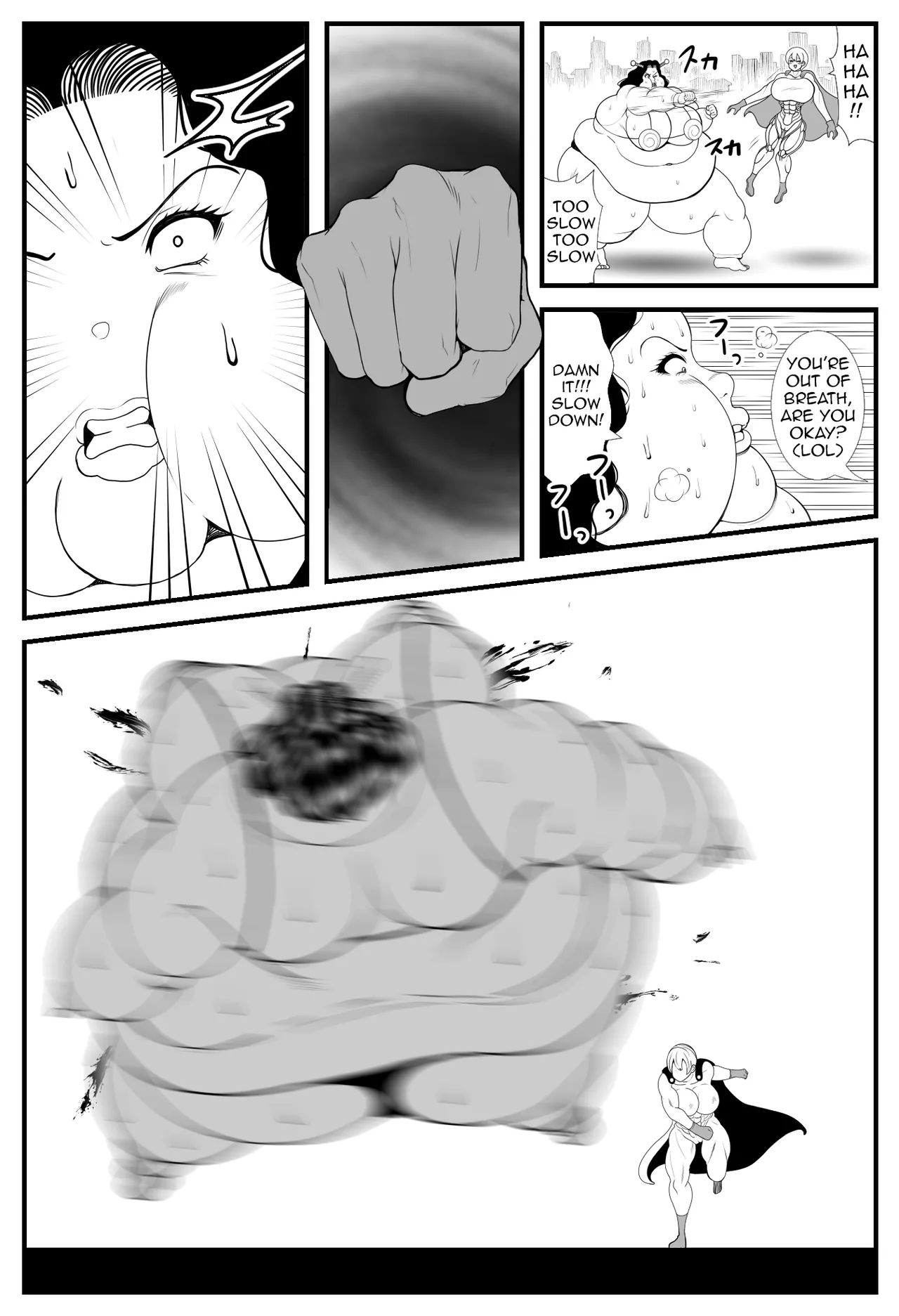 Alien Fatfat VS Superheroine page 7 full