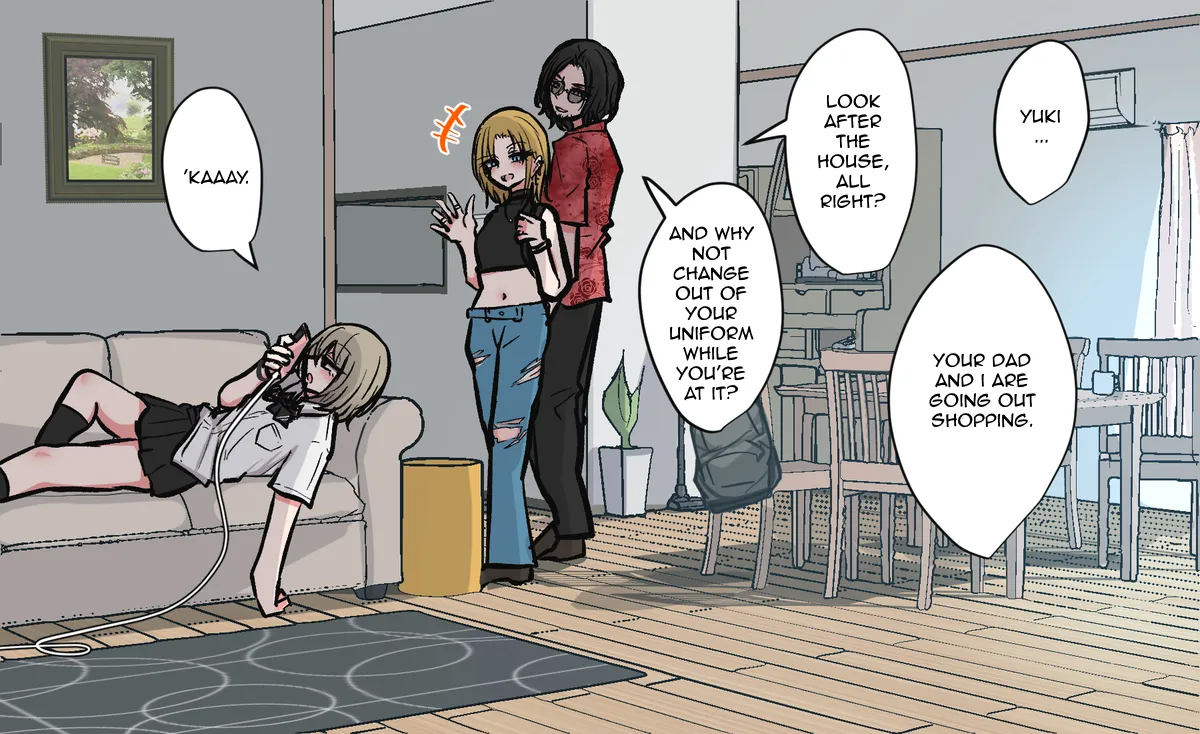 ribingu de kaihou onani-suru shinyu-chan | Best Friend-chan Masturbating Out in the Living Room page 1 full