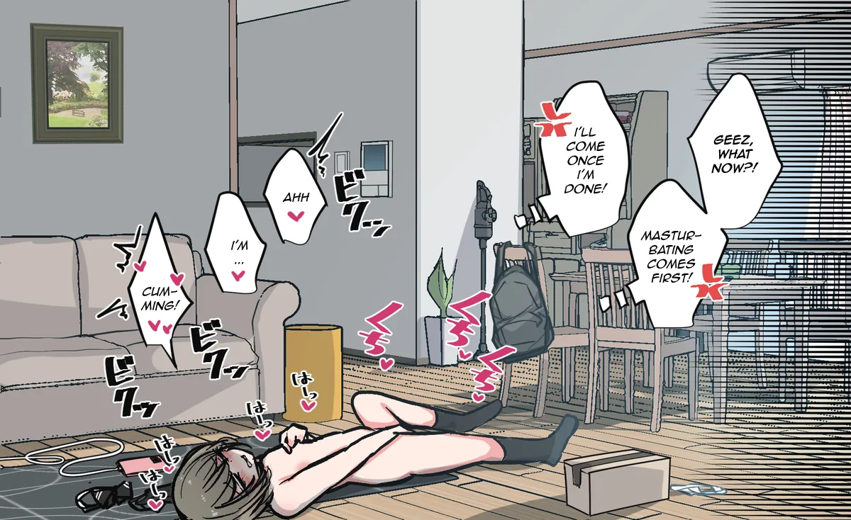 ribingu de kaihou onani-suru shinyu-chan | Best Friend-chan Masturbating Out in the Living Room page 9 full