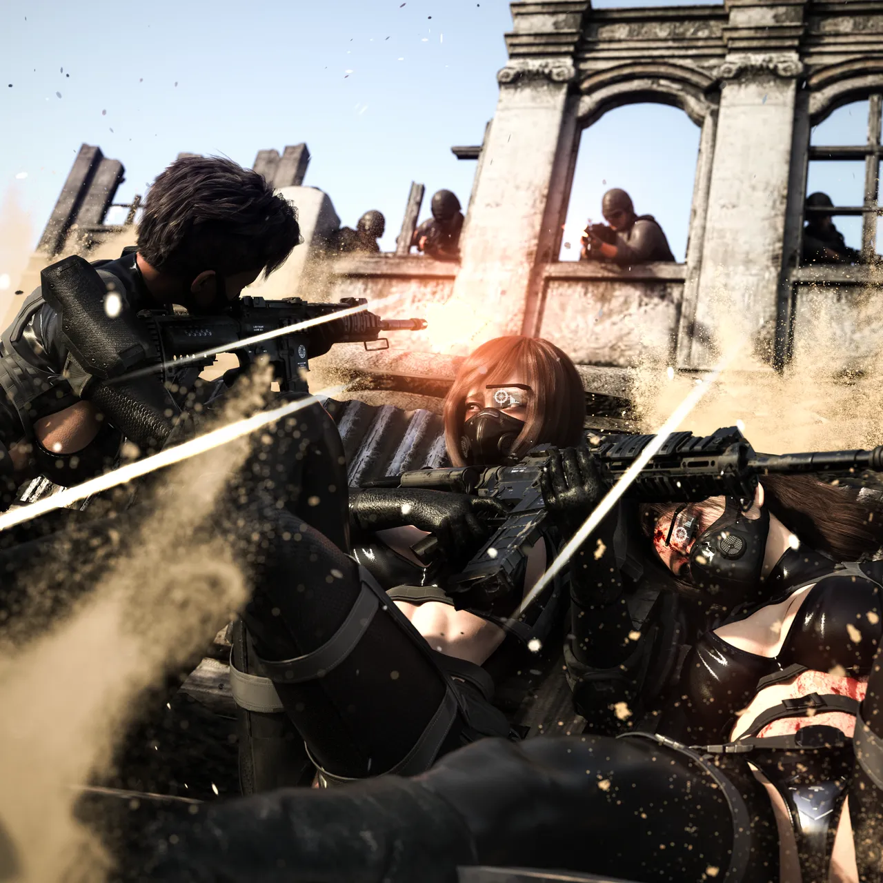 grgr444 女戦闘员铳撃戦Part1-6 page 3 full