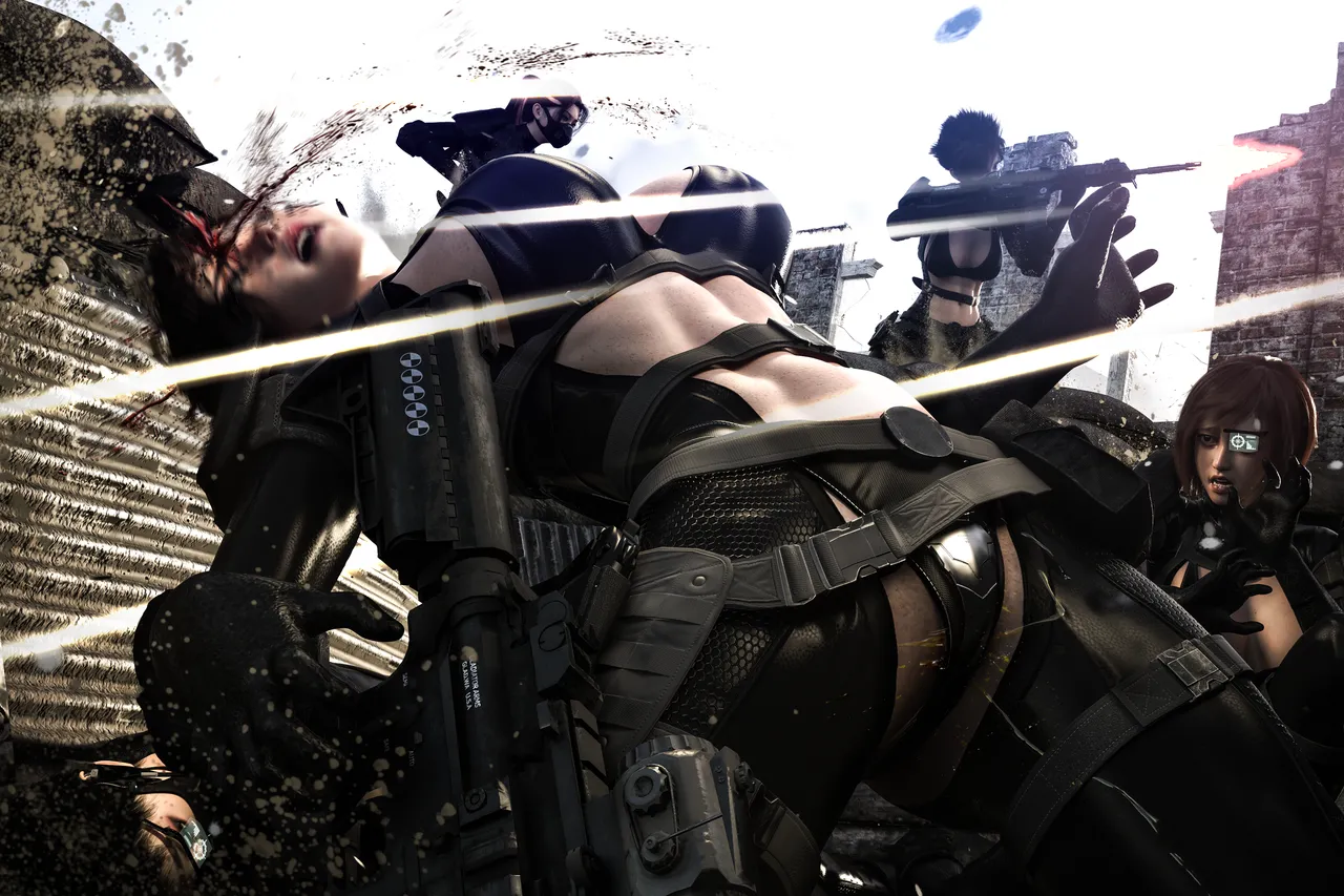 grgr444 女戦闘员铳撃戦Part1-6 page 4 full