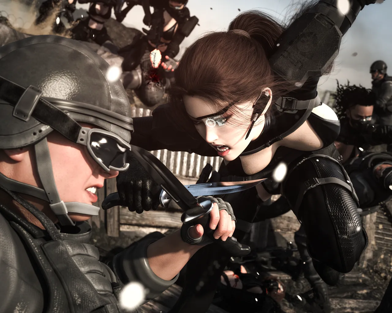 grgr444 女戦闘员铳撃戦Part1-6 page 5 full