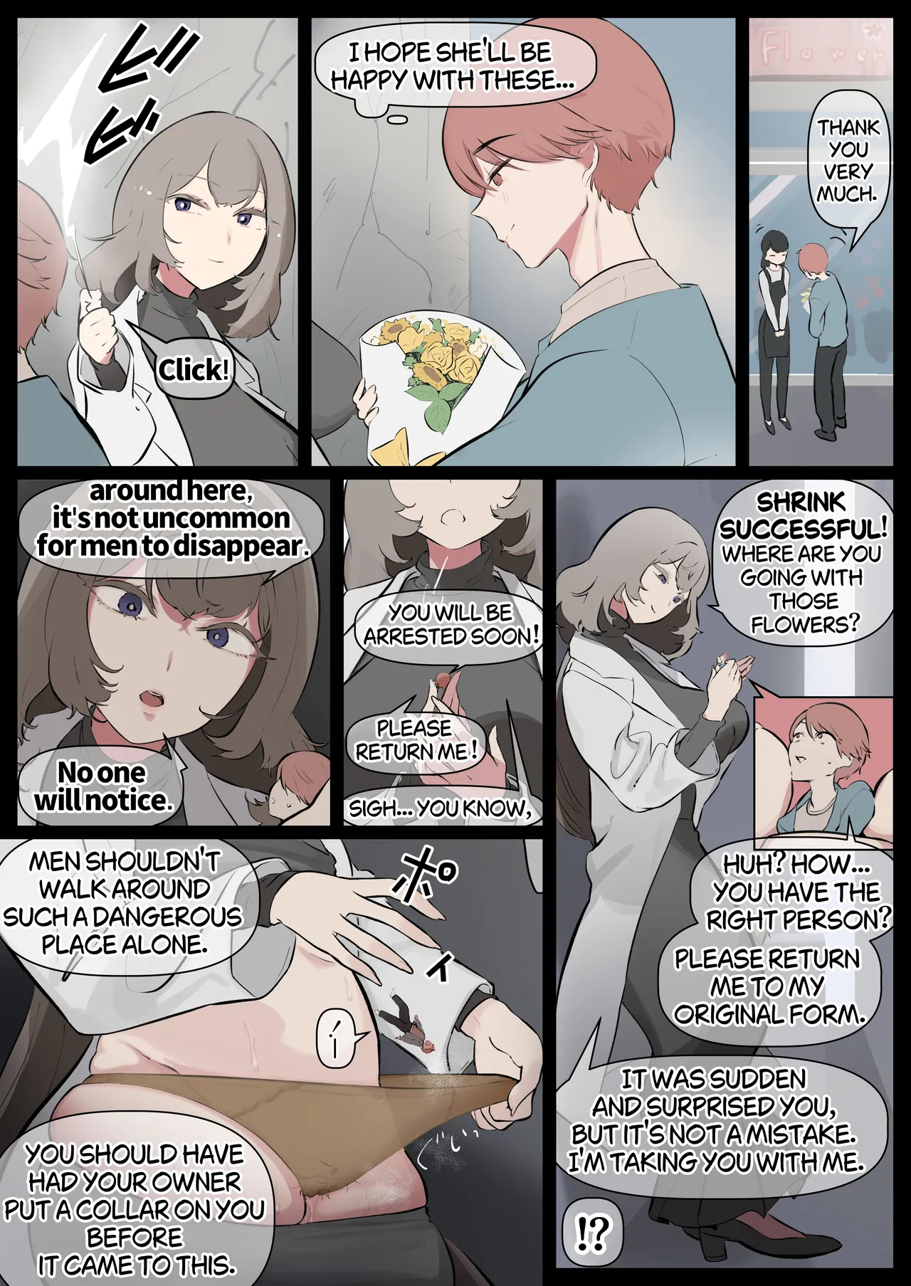 Shukushousarete Pantsu no Naka o Souji Saserareru Manga | Shrunken and Forced to Clean the Inside of Her Panties page 1 full