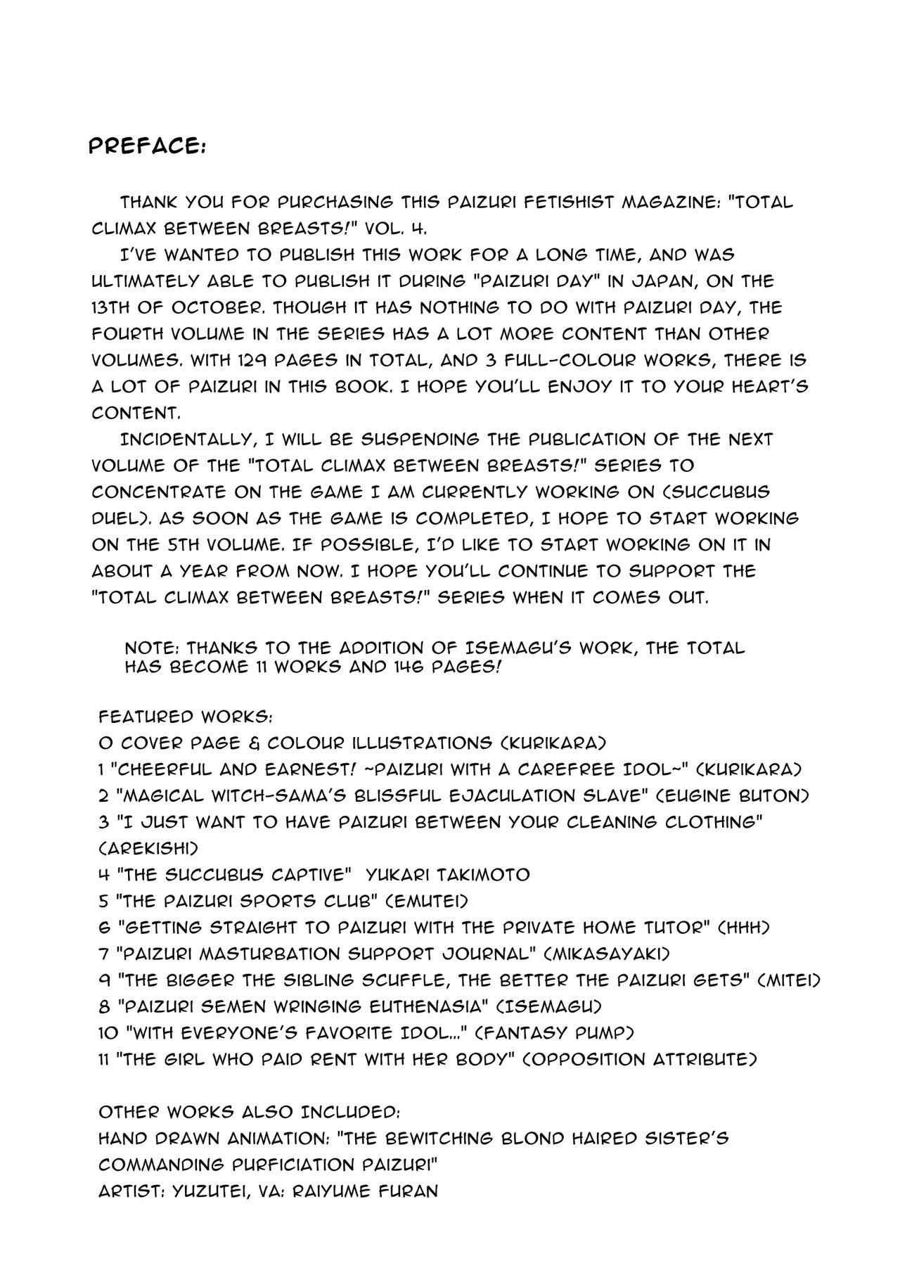 Paizuri Senmon Zasshi "Zettai Chichi Kyousha" Vol. 4 page 4 full
