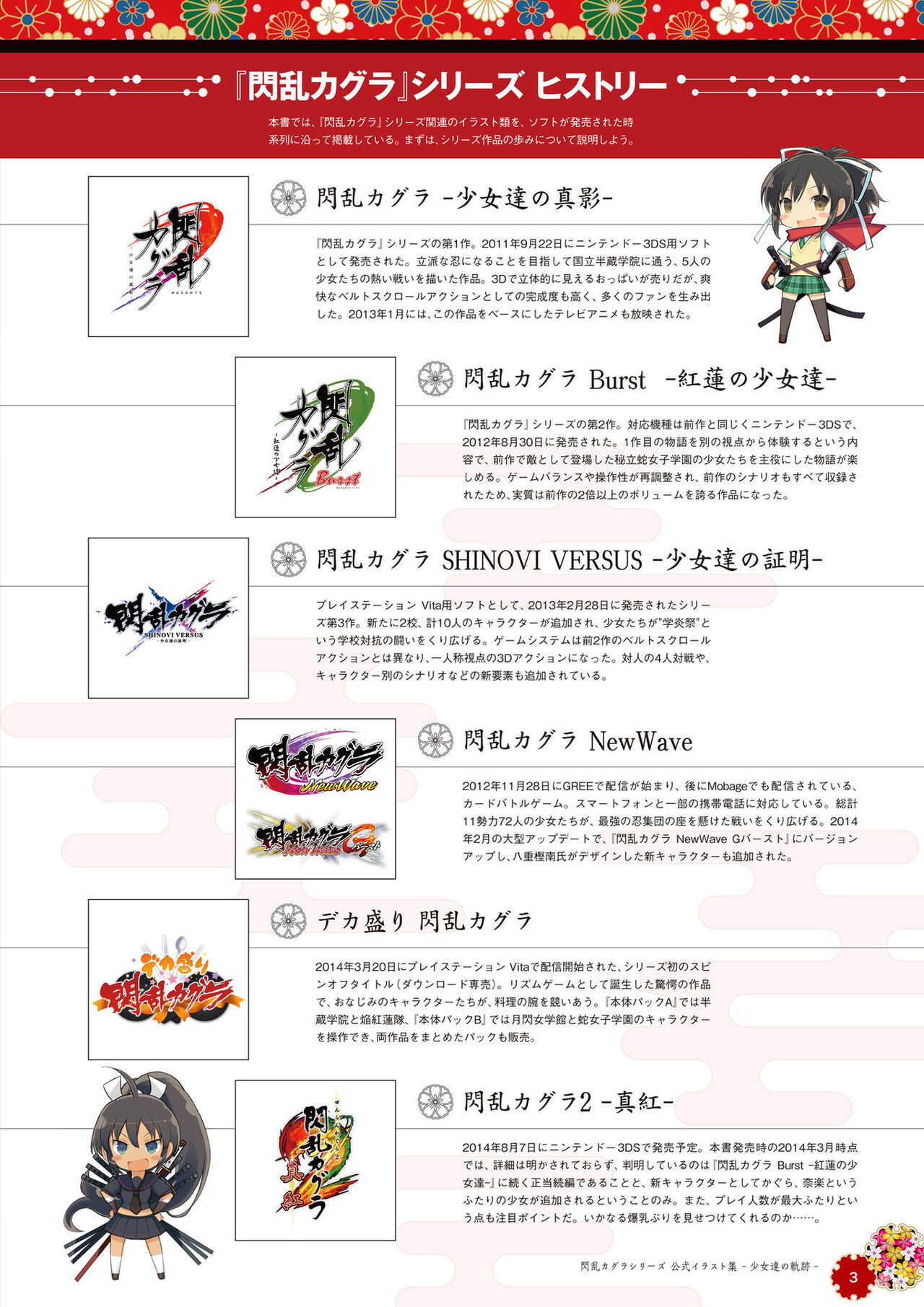 Senran Kagura Series Official Illustrations - The Trail of Girls page 5 full