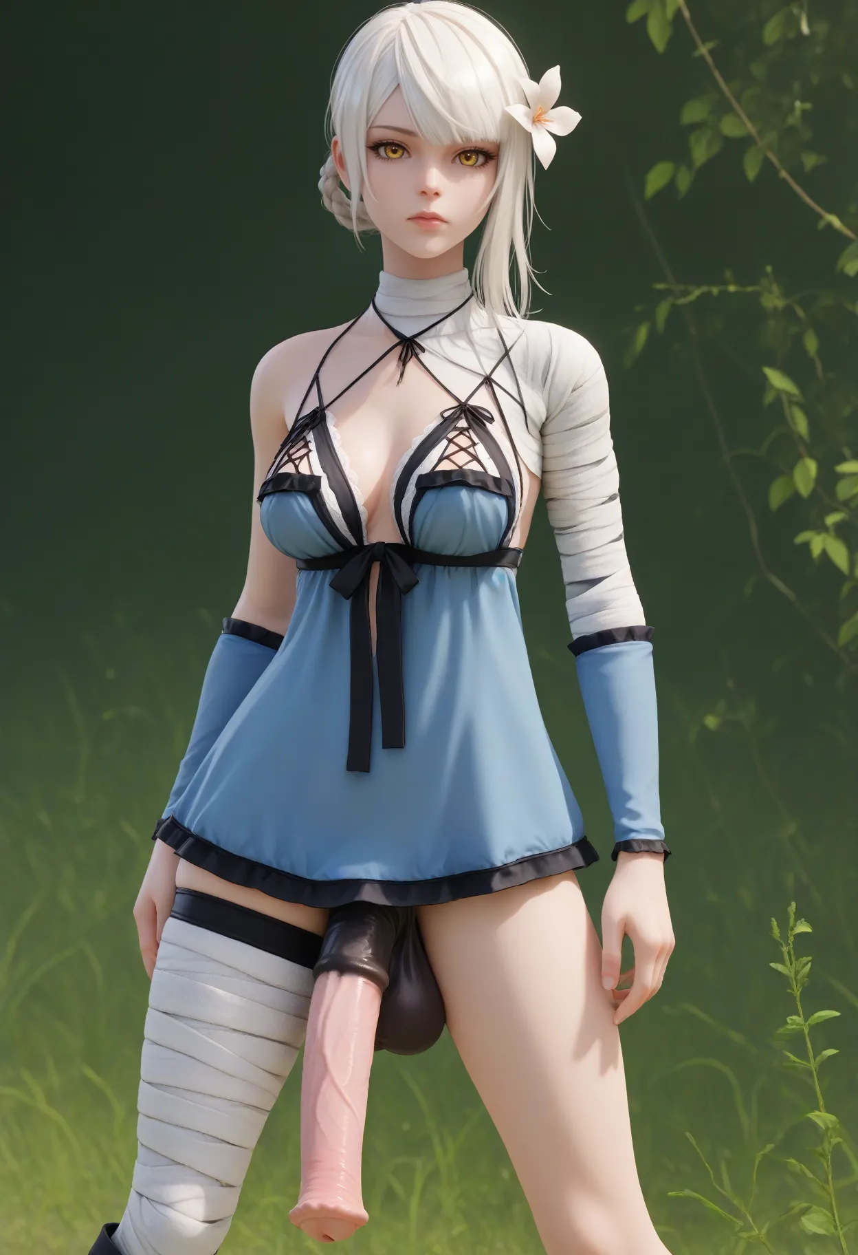 Kainé | NieR Replicant | Horsecock futa fourt2 ai generated page 1 full