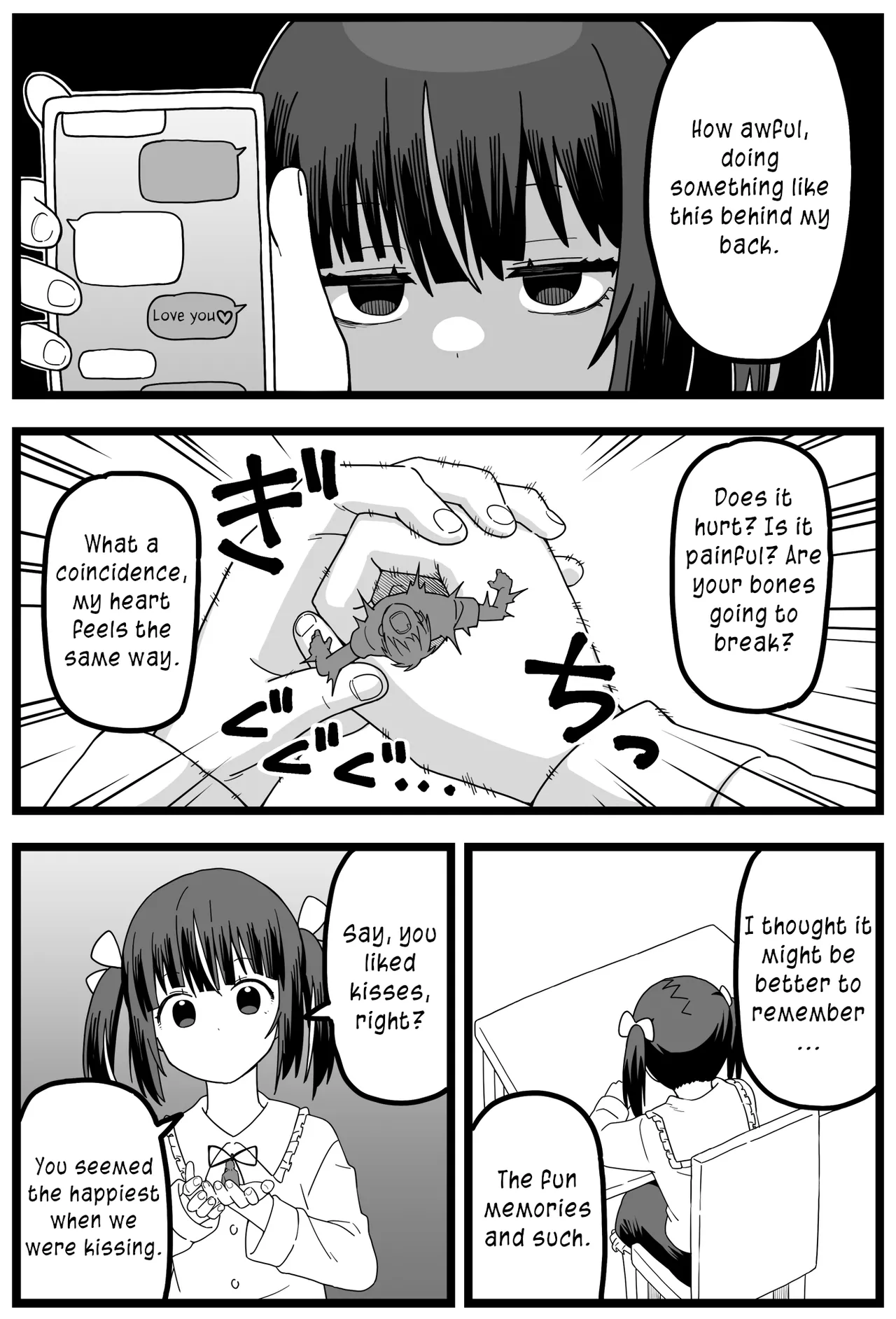Uwaki ga Barete Kanojo ni Chiisaku Sarete Taberareru Manga | Caught Cheating, Shrunk, and Eaten by His Girlfriend page 7 full