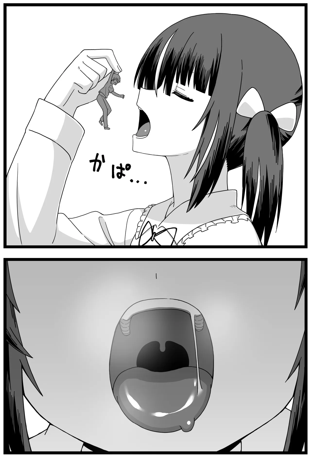 Uwaki ga Barete Kanojo ni Chiisaku Sarete Taberareru Manga | Caught Cheating, Shrunk, and Eaten by His Girlfriend page 9 full