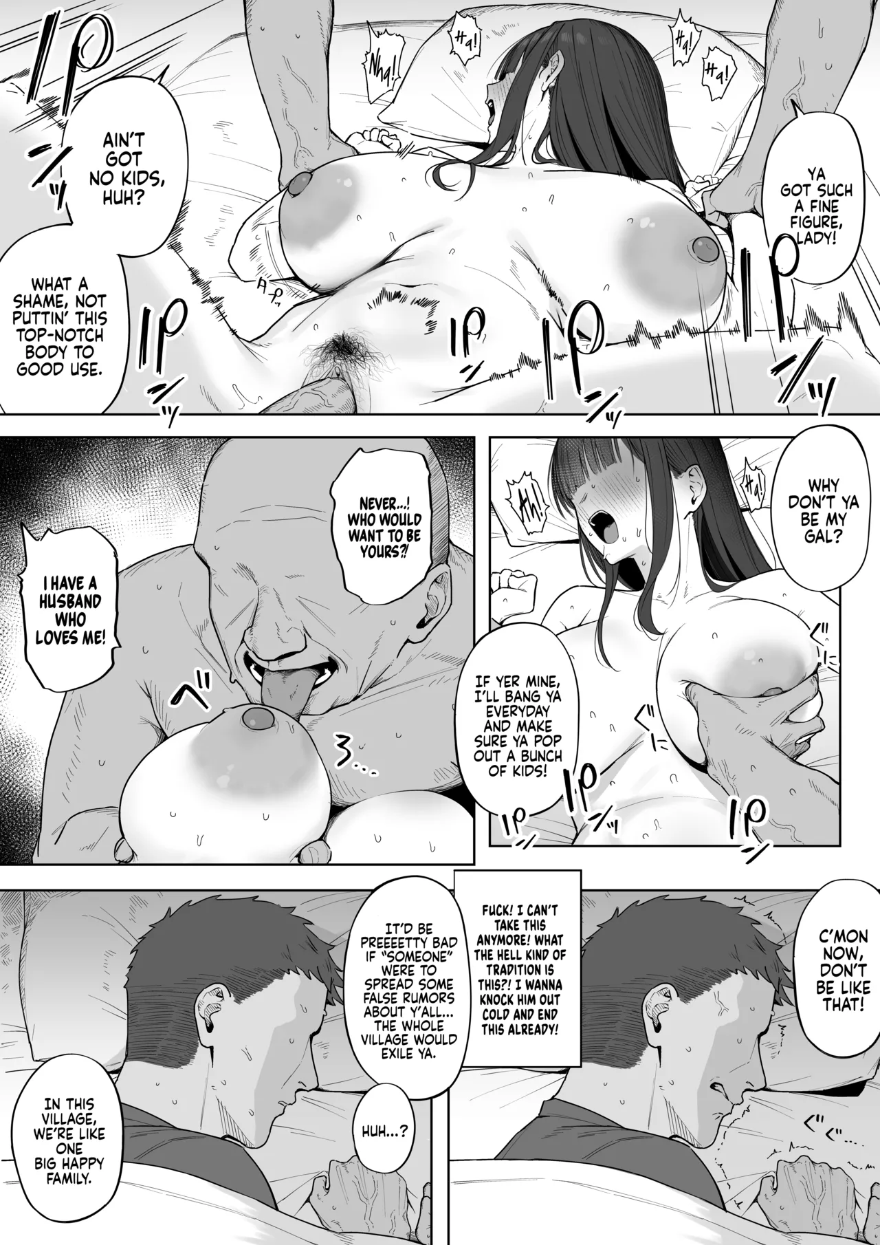 Yobai Fuushuu no aru mura ni Ijuushite shimatta Fuufu | A Couple who moved to a Village with a tradition of Sneaking into a Woman's Bed page 4 full