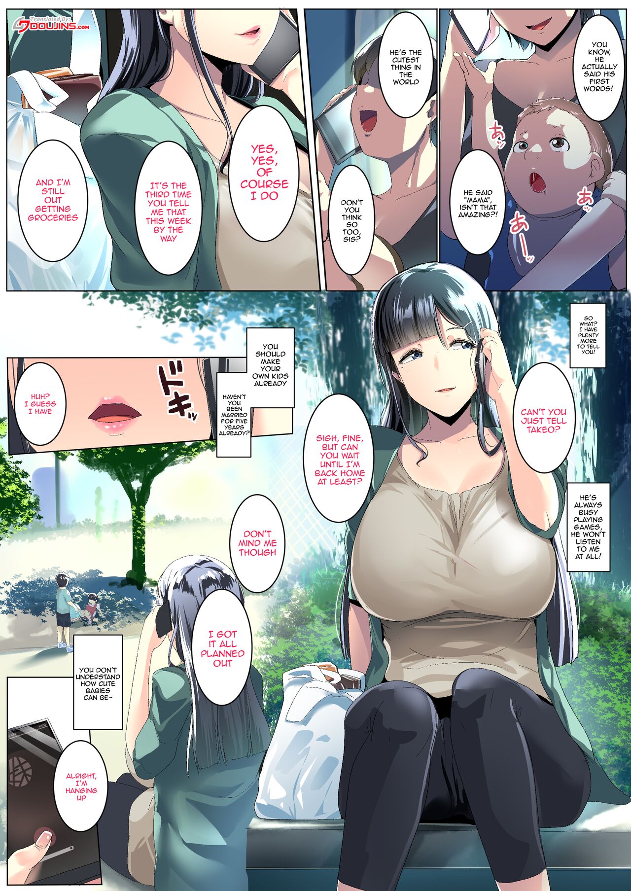 [Misaki (Muneshiro)] Kurokamitsuma no Otomodachi [English] [Doujins.com] Hentai - Raw  2