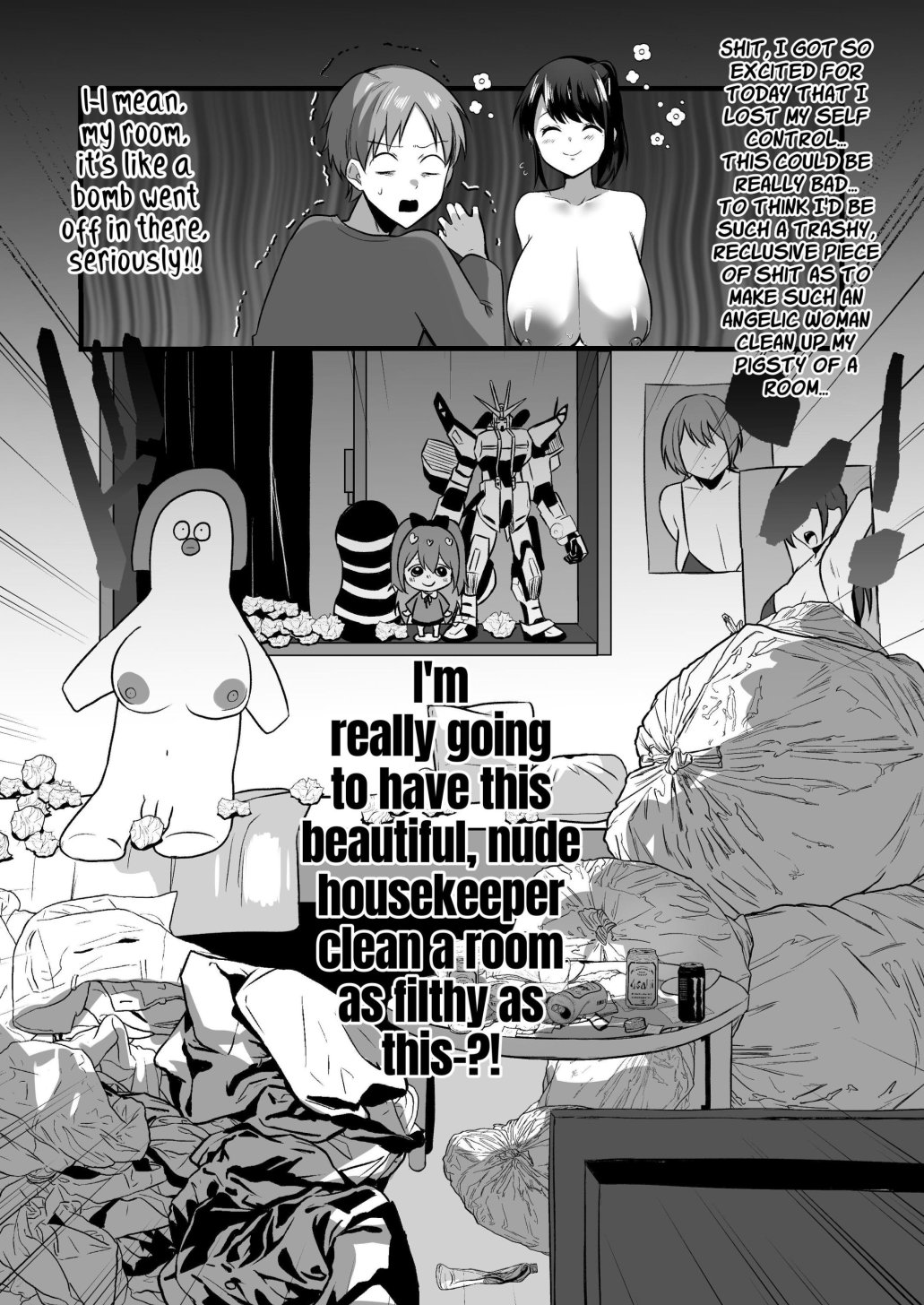 Hitozuma Kaseifu-san ga Hikikomori de Motenai Boku ni Yasashiku Shite kureta | Naked Housework Agency ~The Married Housekeeper Treated Shut-in Uncool Me So Very Kindly~ page 9 full