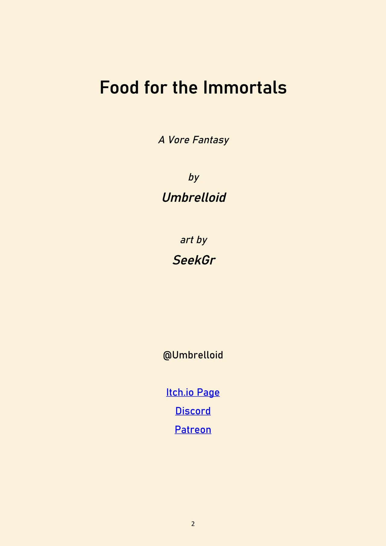 Food for the immortals 3 page 2 full