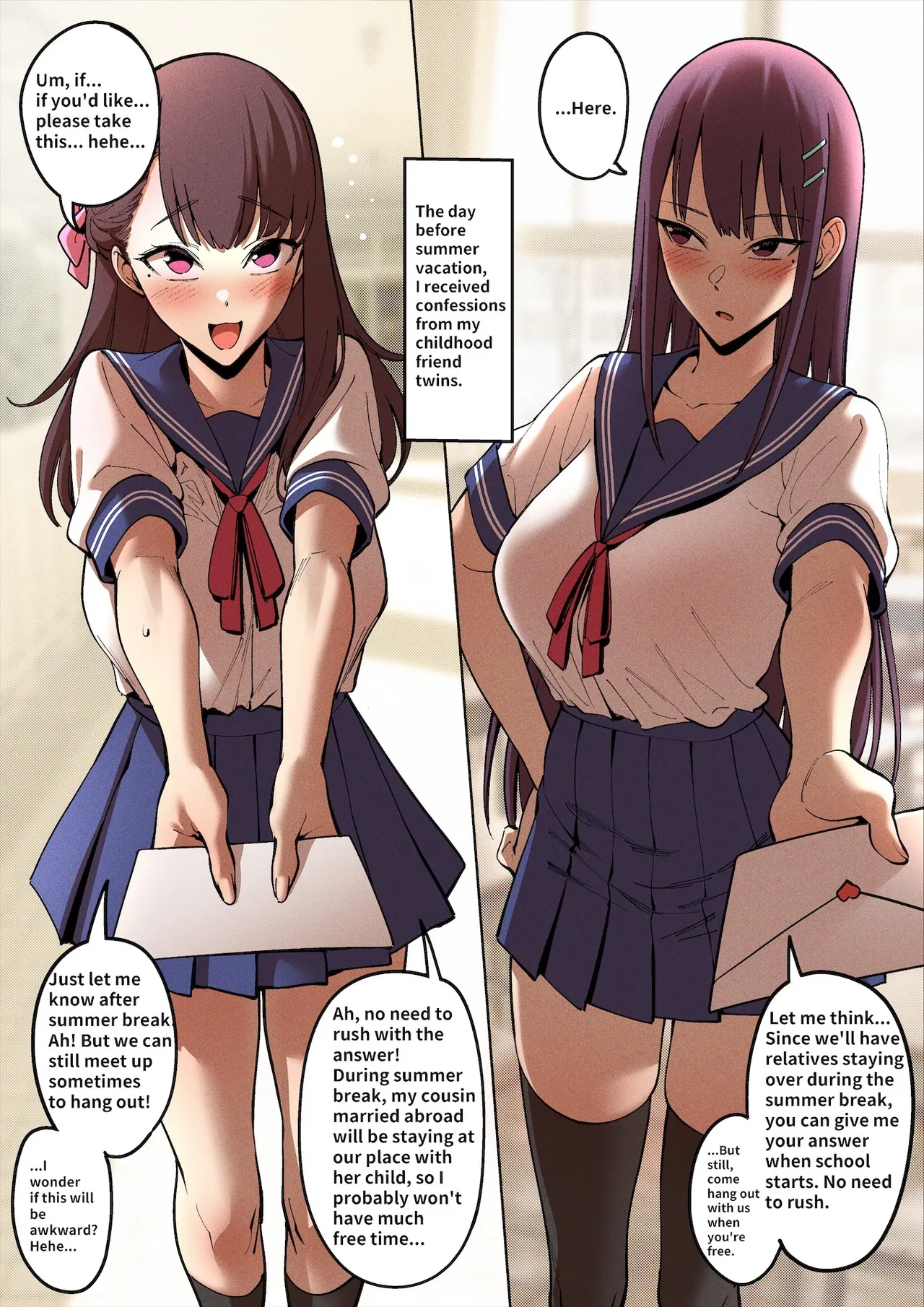 A Summer Vacation with My Twin Childhood Friends page 1 full