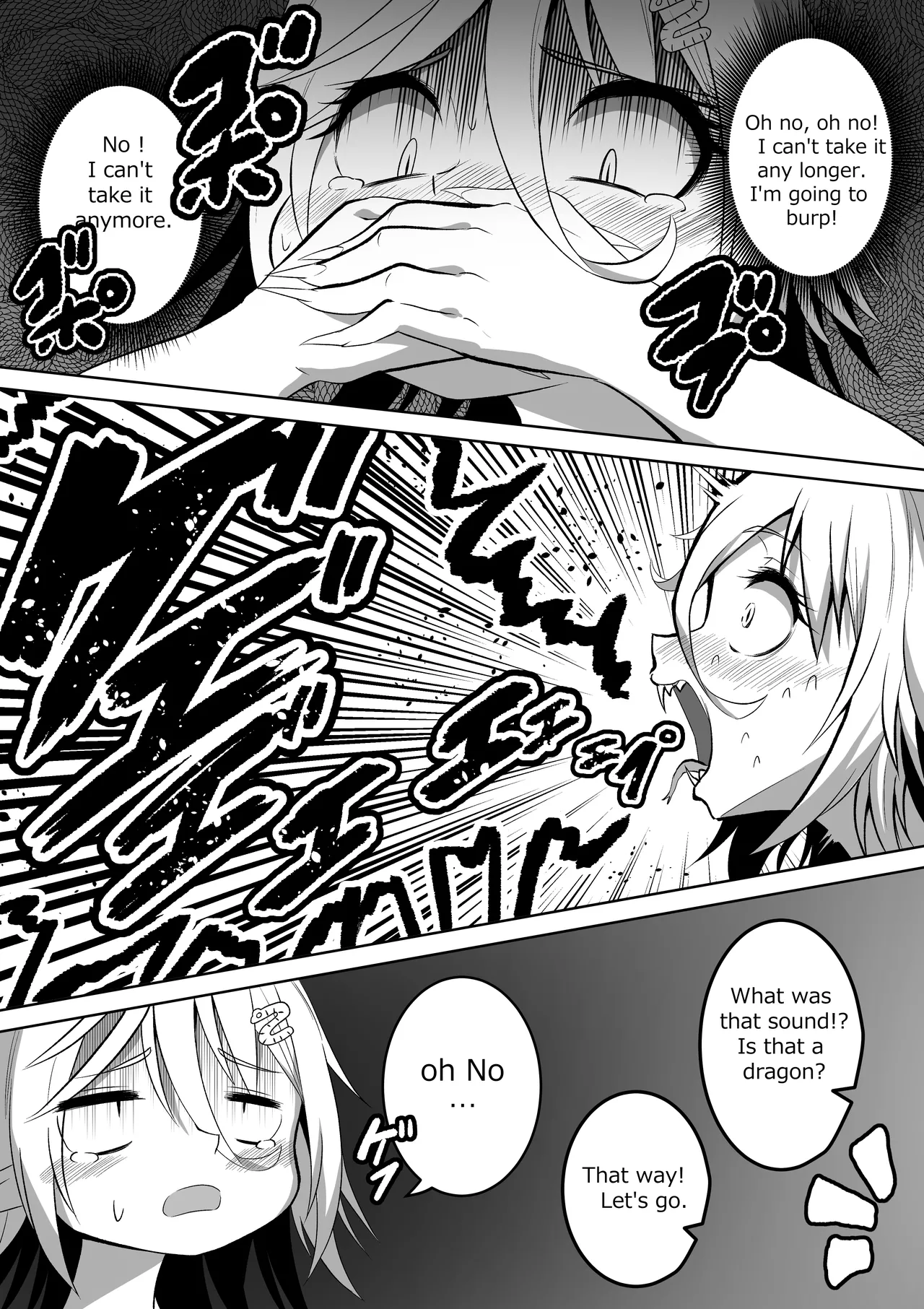 カイガ【kaiga】 - Lamia swallowed more than her limit and her stomach is about to burst  ENG ver page 7 full